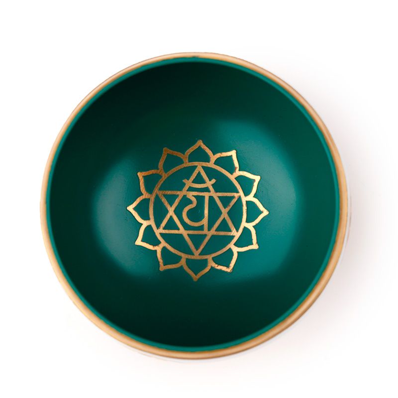 Bol chantant - chakra verte, diamètre 10 cm, hauteur 5 cm