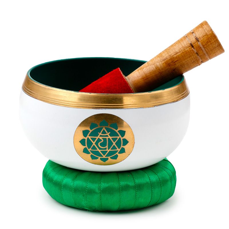Bol chantant - chakra verte, diamètre 10 cm, hauteur 5 cm
