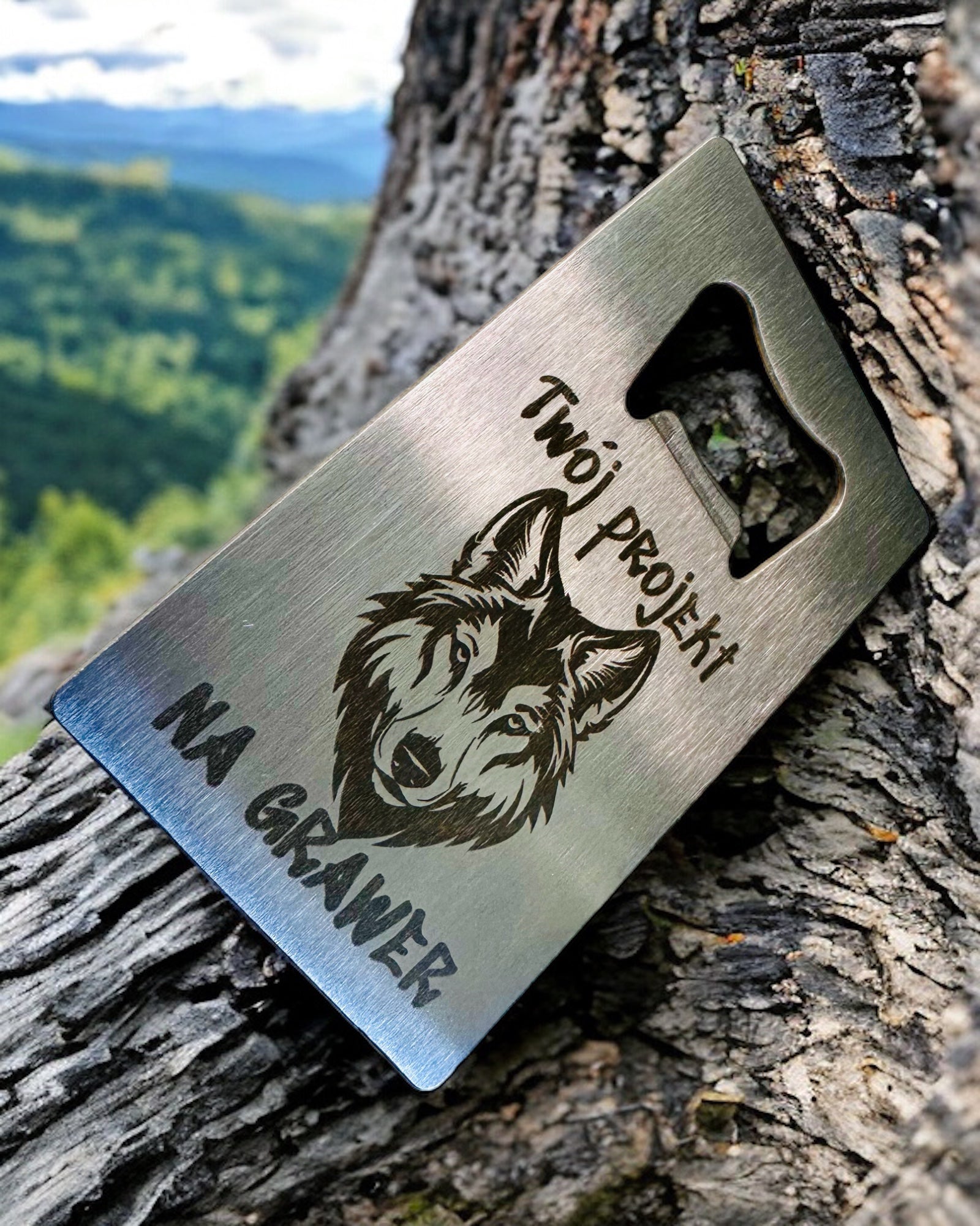 Ouvre-bouteille en acier inoxydable - Gadget élégant et pratique - personnalisation par gravure