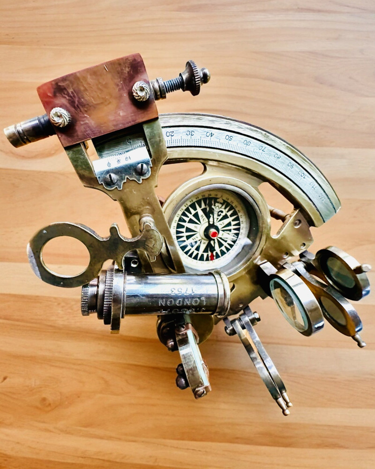 Sextant Premium with Antique Compass - personalization with engraving available