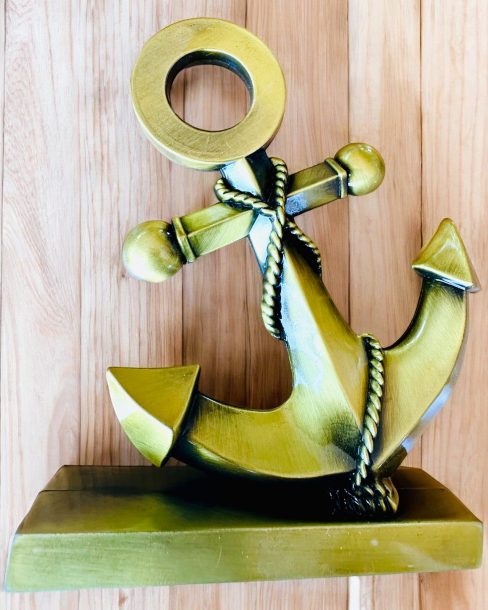 Decorative Aluminum Anchor - Elegant Decoration with Engraving Option - 3 Color Variants