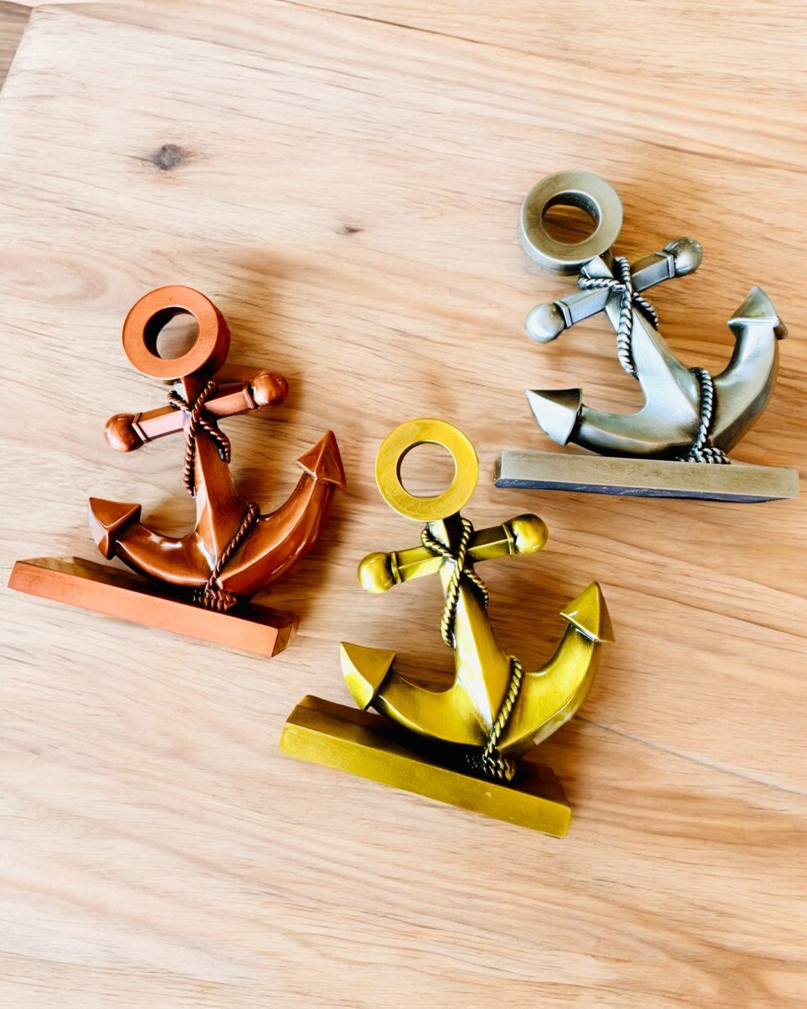 Dekorative Anker aus Aluminium - Elegante Dekoration mit Gravurmöglichkeit - 3 Farbvarianten