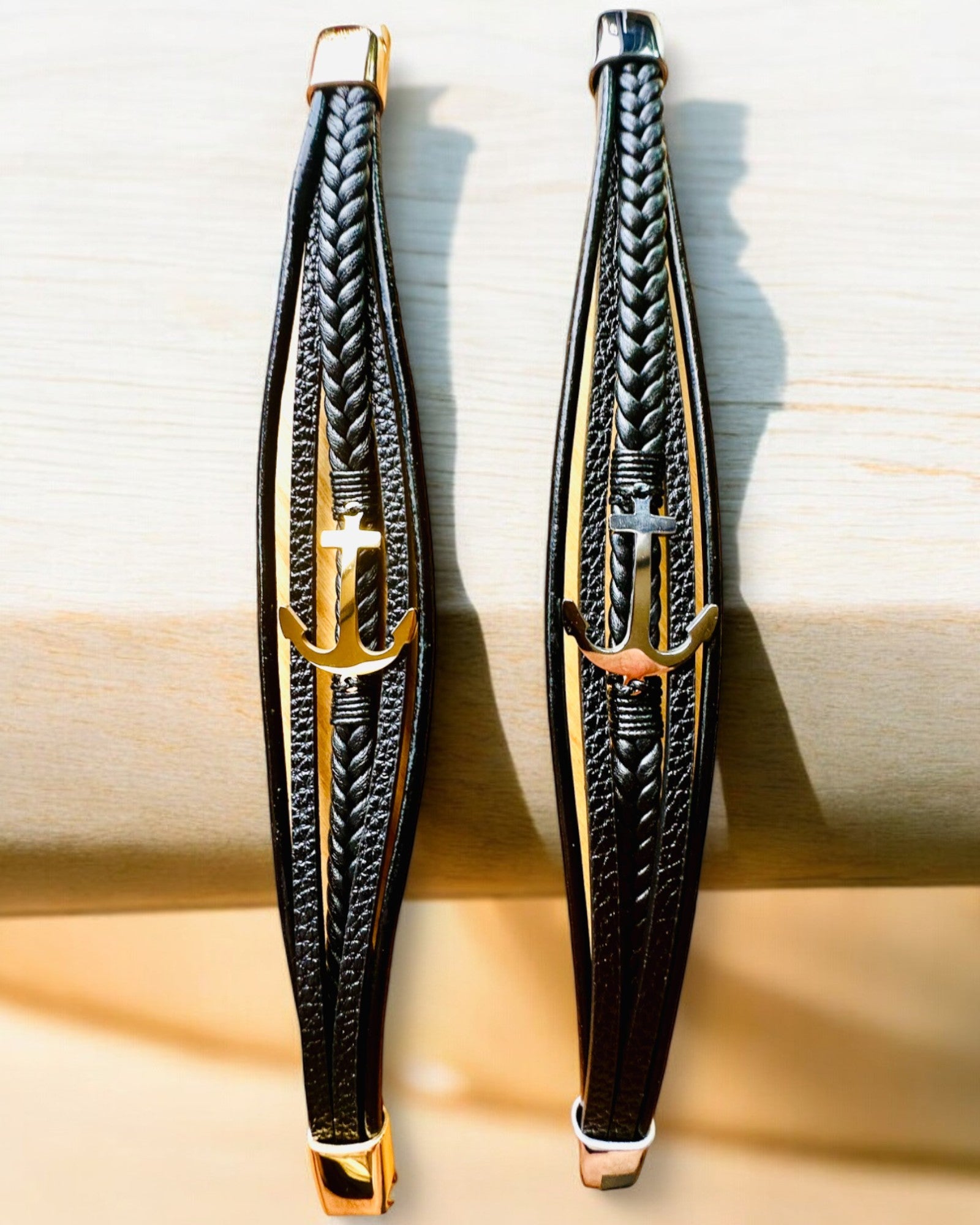 Bracciale maschile Ancora dell'Eleganza con opzione di incisione per regalo