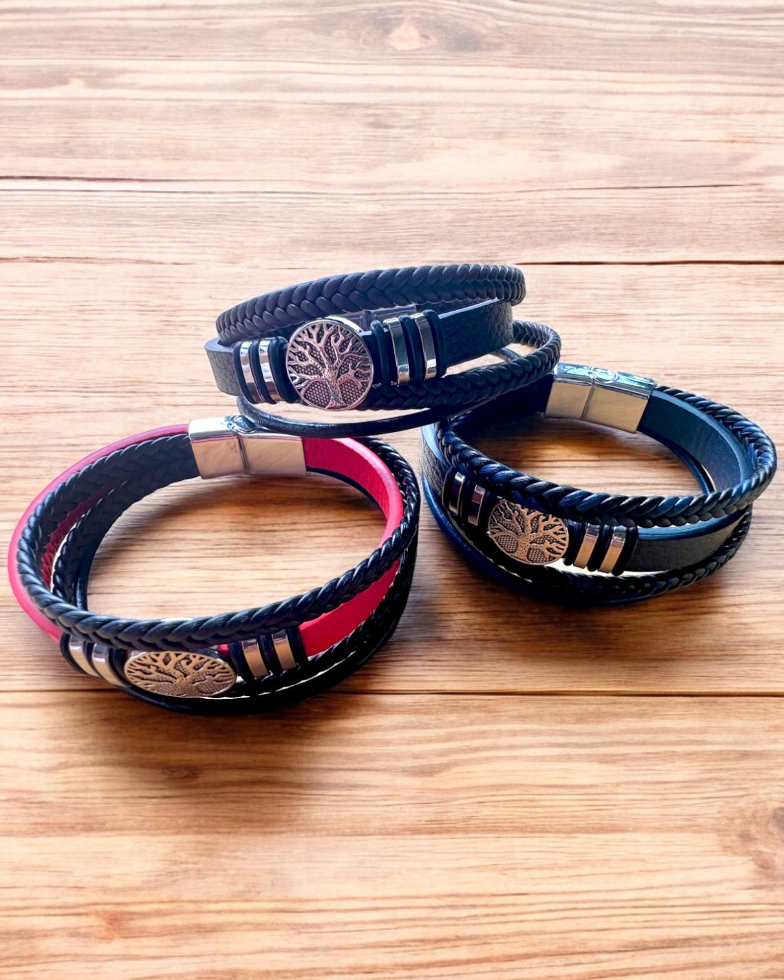 Braccialetto "Albero della Vita" con possibilità di personalizzazione per regalo, 3 varianti di colore