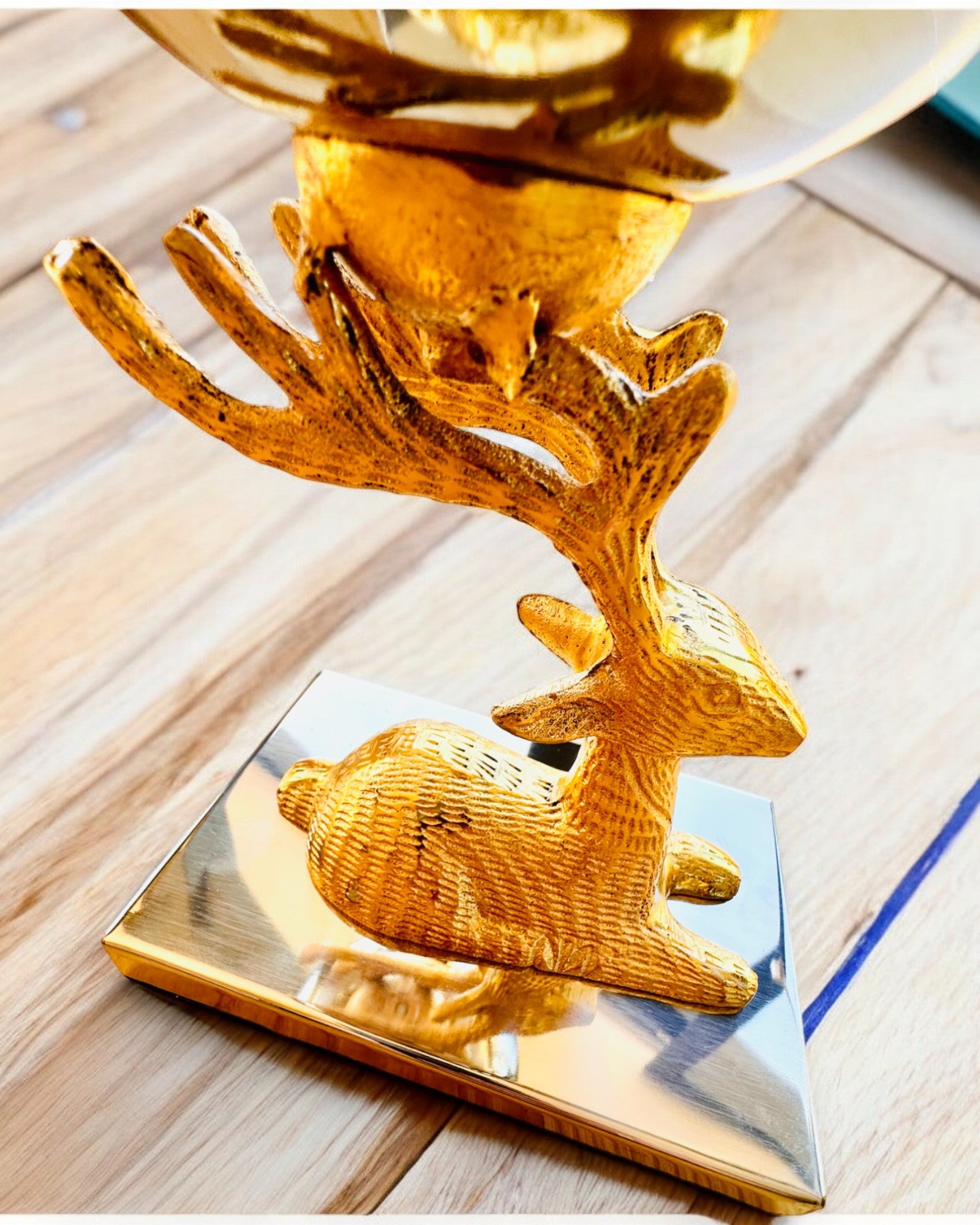 Ciotola decorativa Trofeo di Cervo – Artigianato dall'India, personalizzazione con incisione