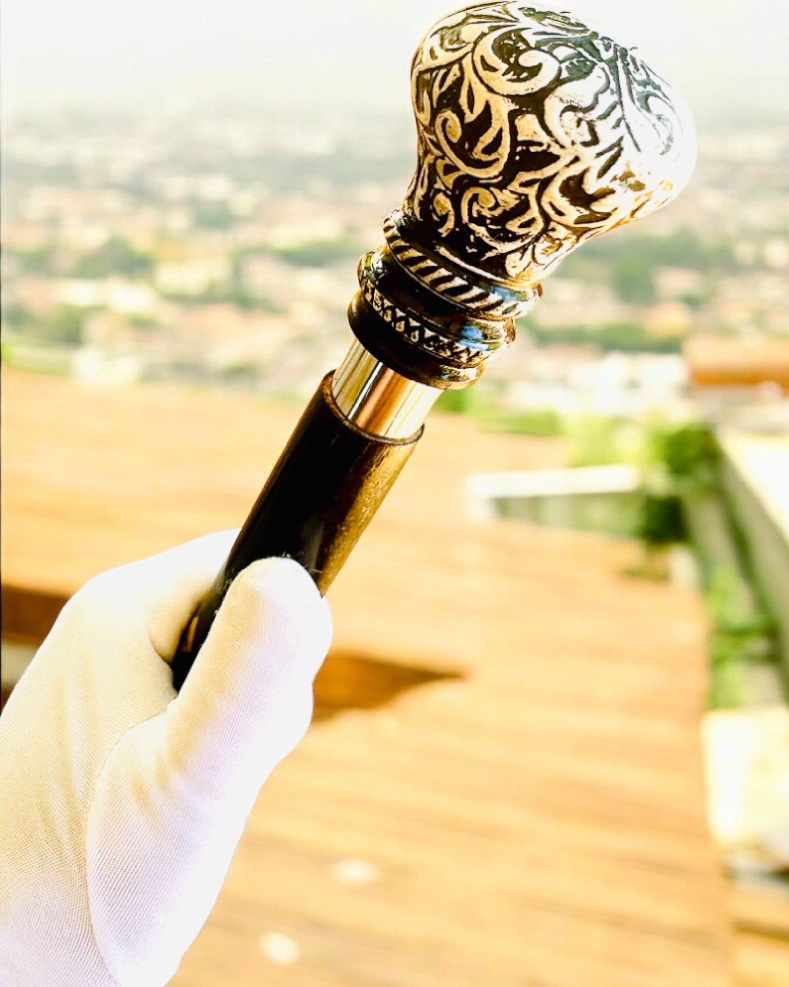 Canne de marche "Canne Majesté" en bois, fabriquée à la main, possibilité de gravure, 2 variantes au choix