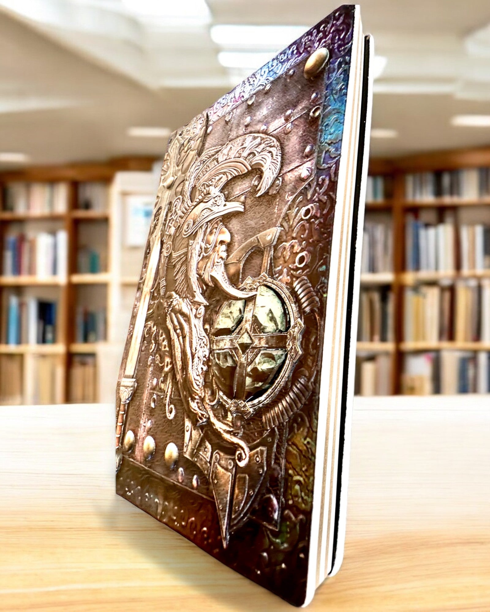 Chronique du Guerrier Carnet avec Motif de Chevalier, carnet personnalisable avec gravure pour cadeau