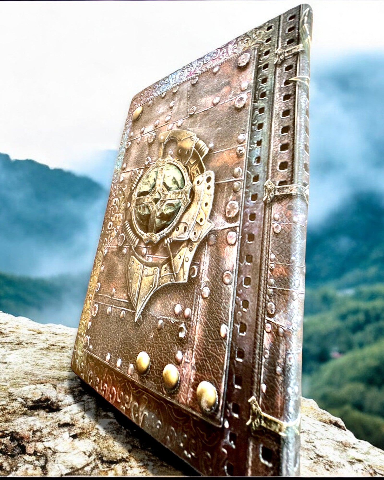 Chronique du Guerrier Carnet avec Motif de Chevalier, carnet personnalisable avec gravure pour cadeau