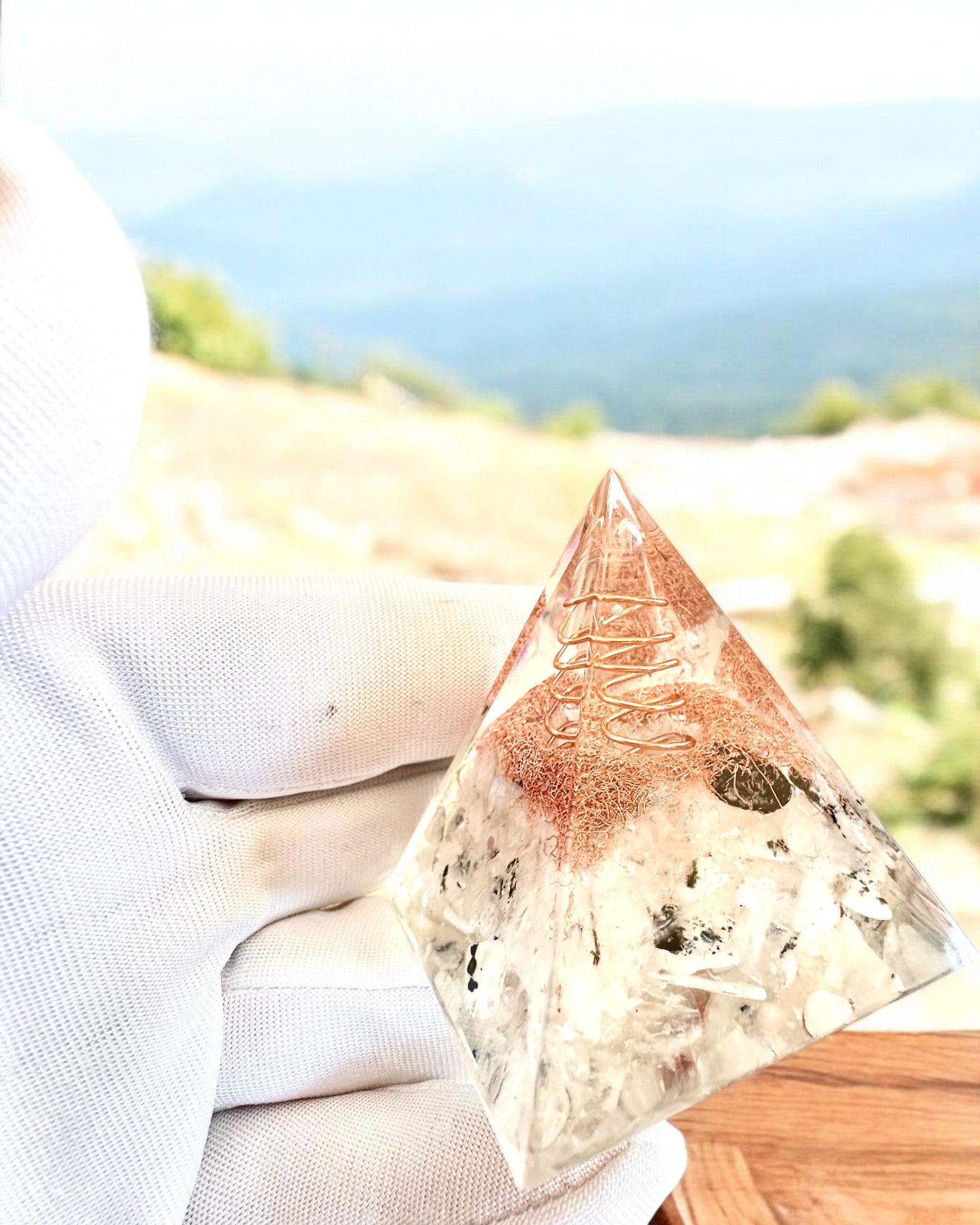 Piramide Energetica orgonica "Copper Harmony"