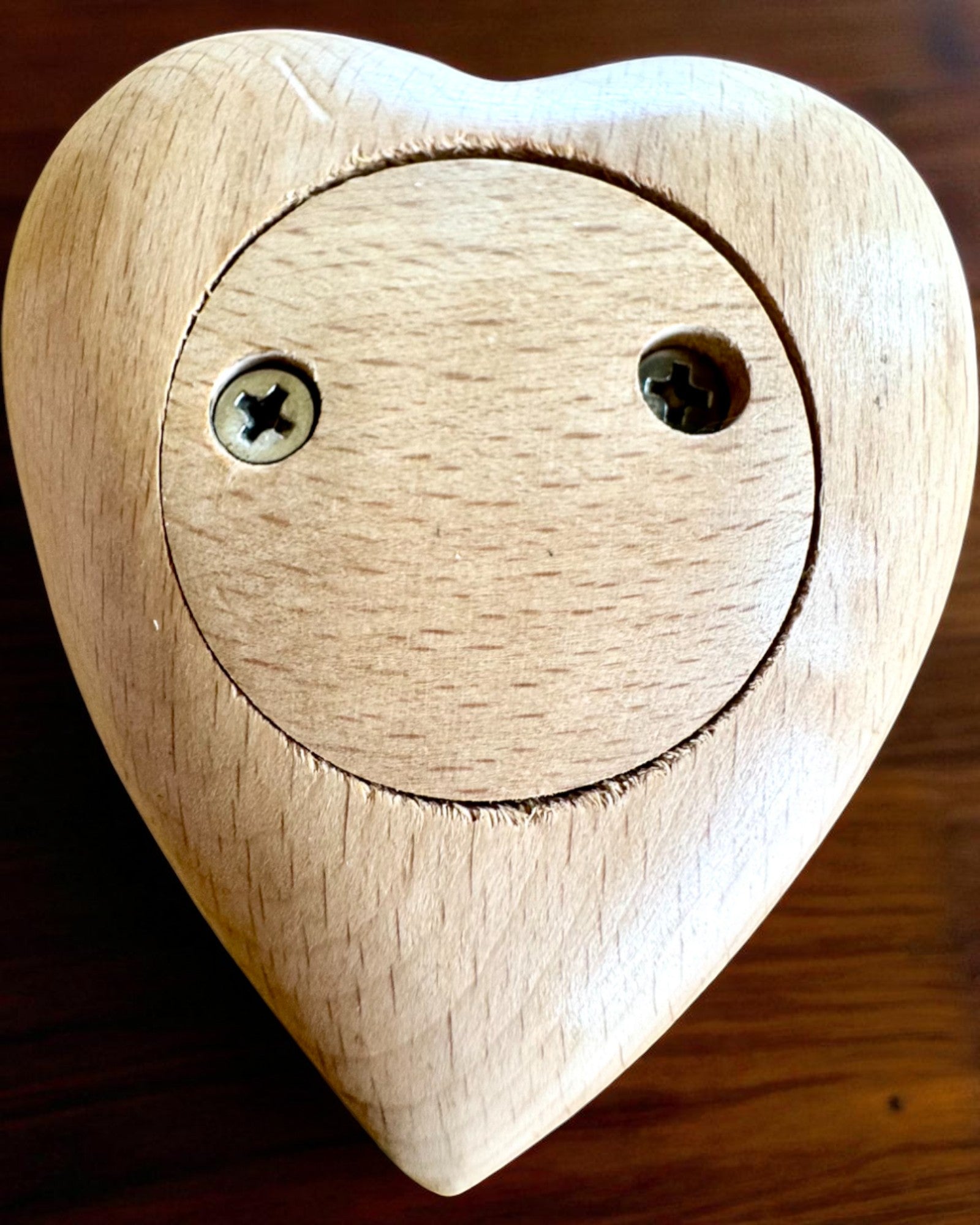 Cœur en bois, boîte de 9 cm pour Sentiment Secret, possibilité de personnalisation avec gravure pour cadeau