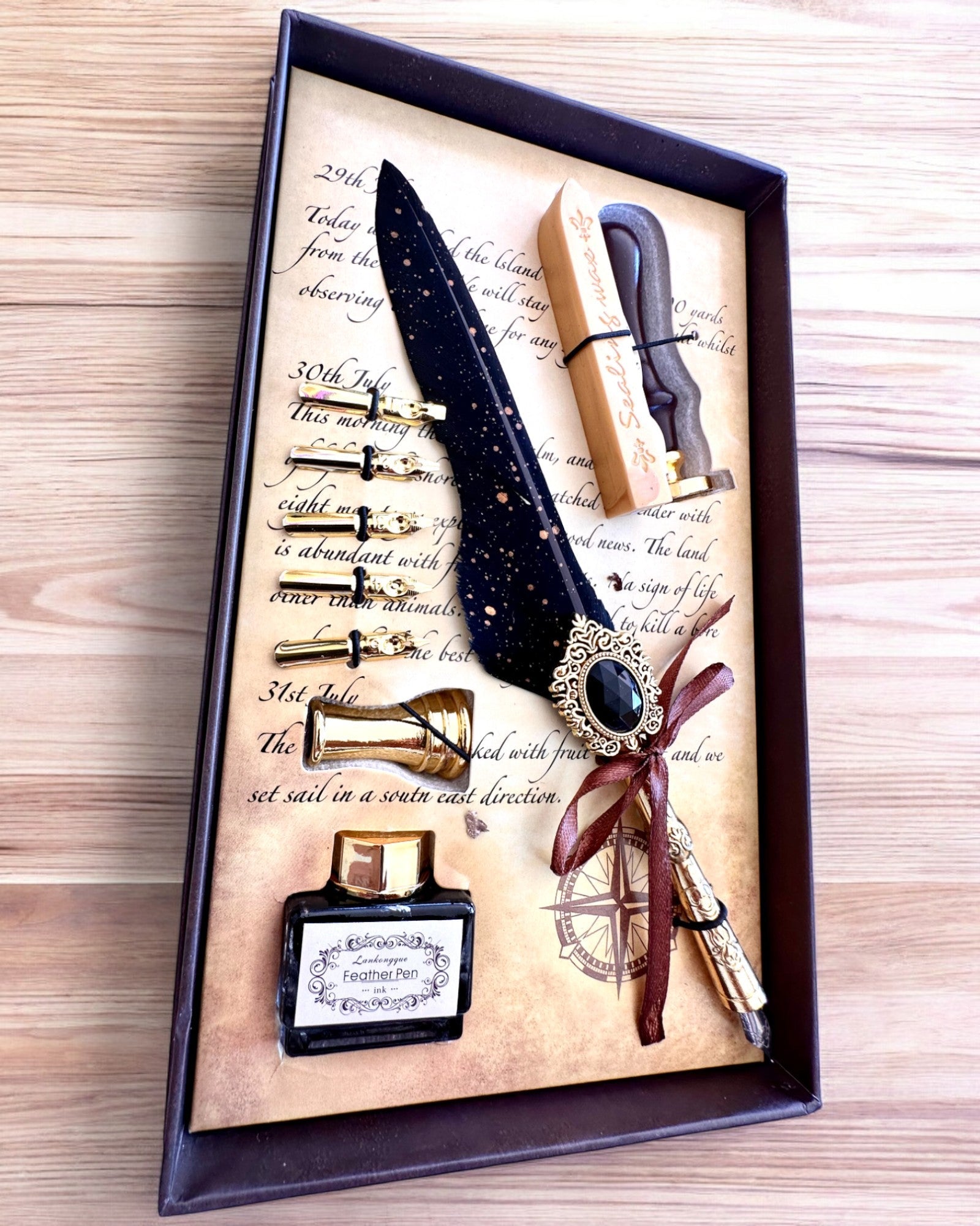"Elegance in Practice" Calligraphy Set with Engraving Option, as a gift. 2 color variants to choose from.