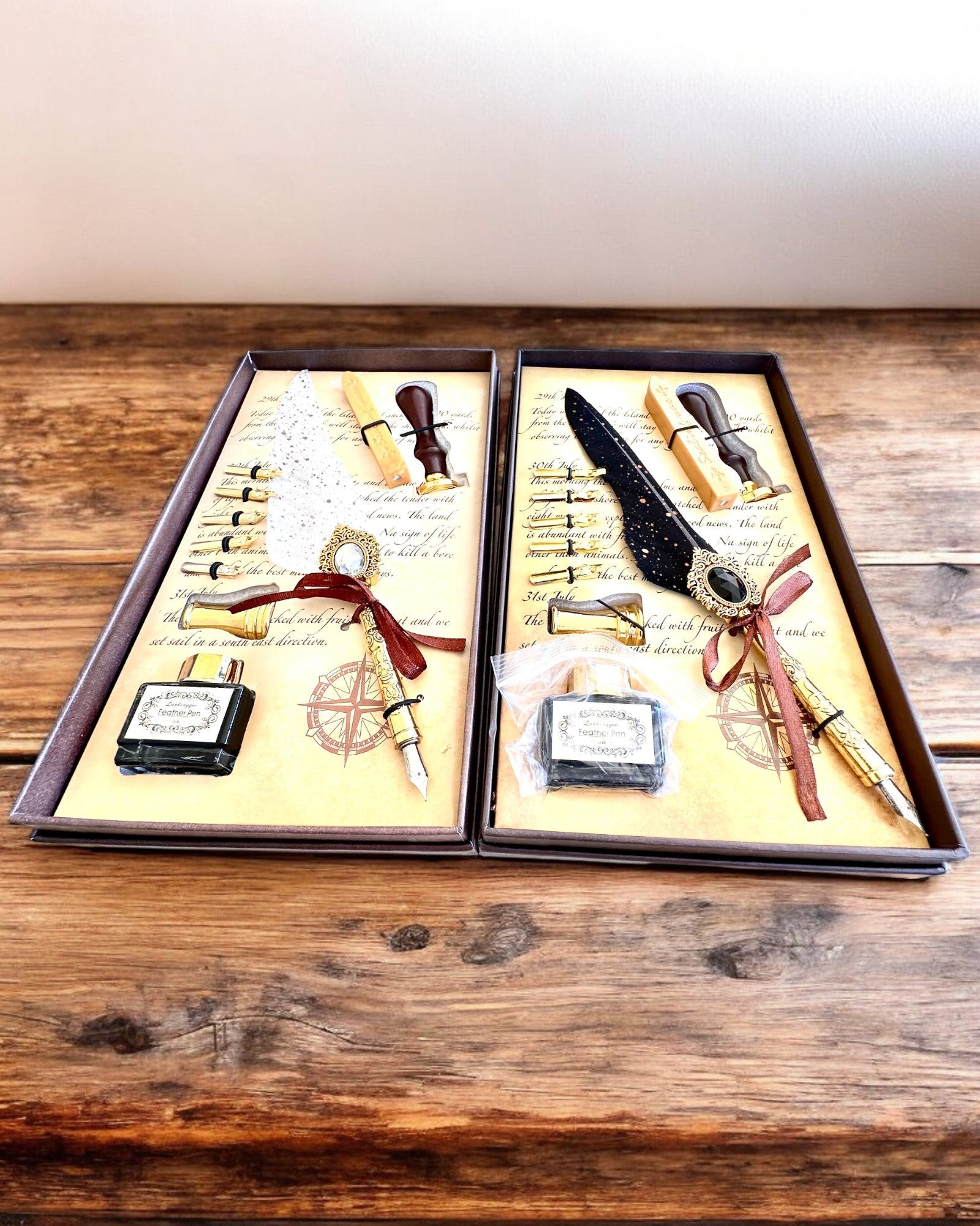 "Elegance in Practice" Calligraphy Set with Engraving Option, as a gift. 2 color variants to choose from.