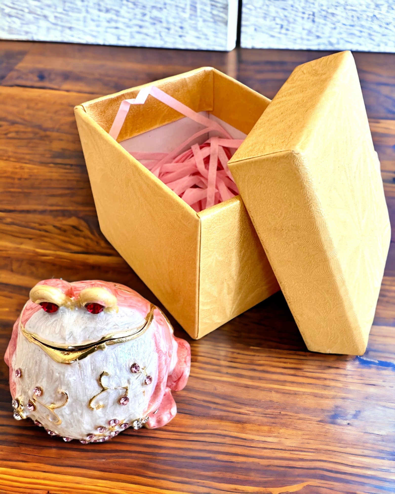 Elegante cofanetto decorativo "Żabi Skarb" per regalo personalizzato, con opzione di incisione