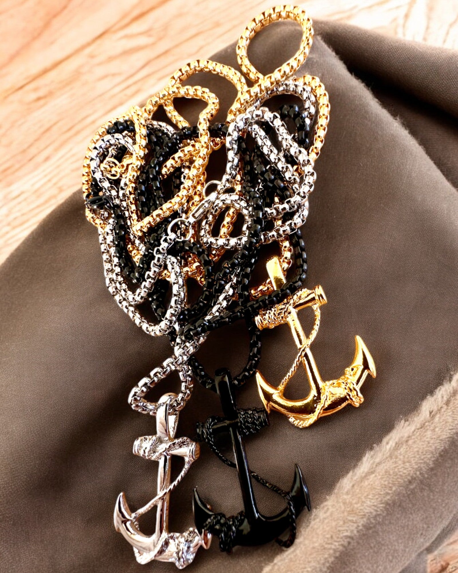 Ancre de Détermination, Amulette Marine, collier, possibilité de personnalisation avec gravure pour cadeau, 3 variantes au choix