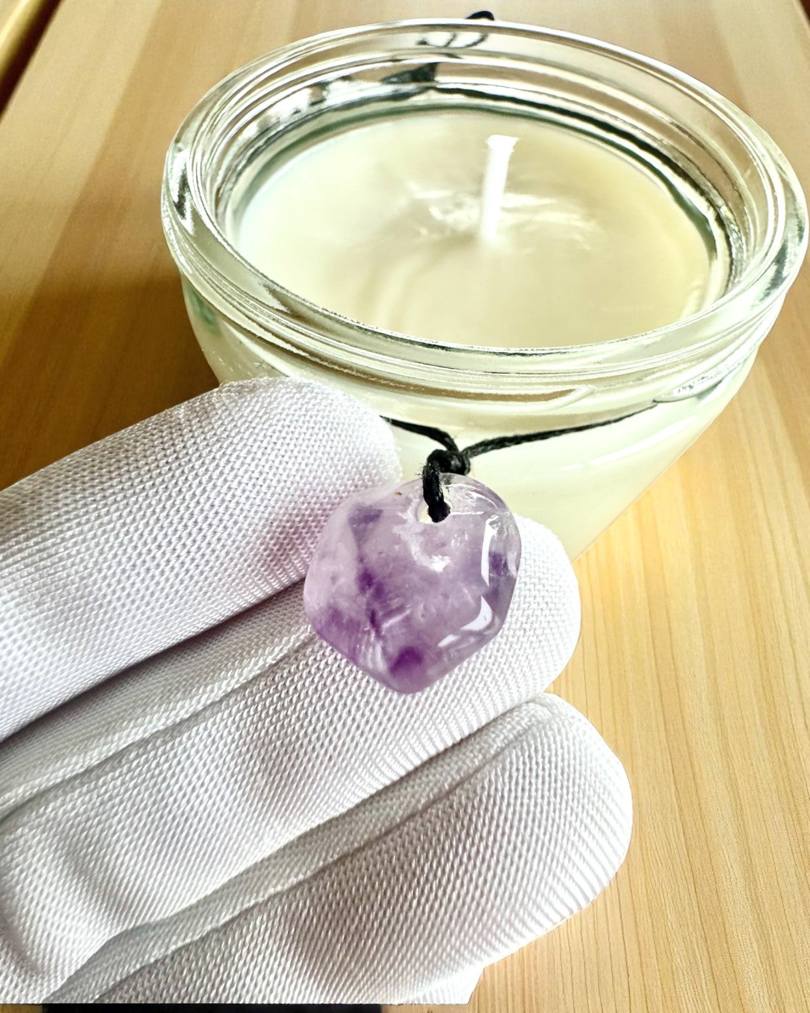 Amethyst Intentional Soy Candle – peace, harmony and purification, 250 ml, option for personalization as a gift