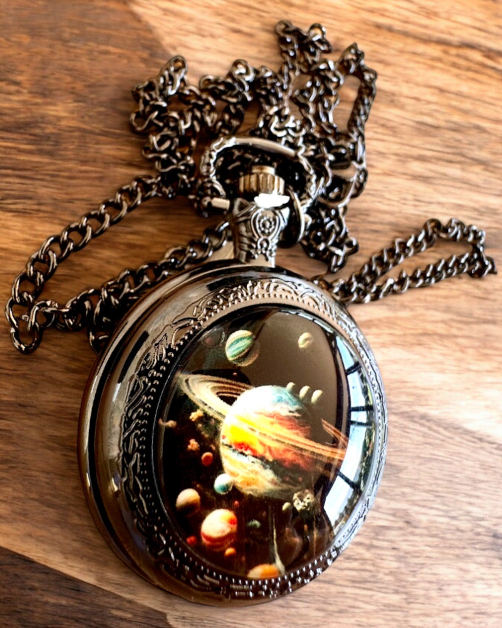 Cosmic Pocket Watch "Galactic Secret", personalized with engraving for a gift