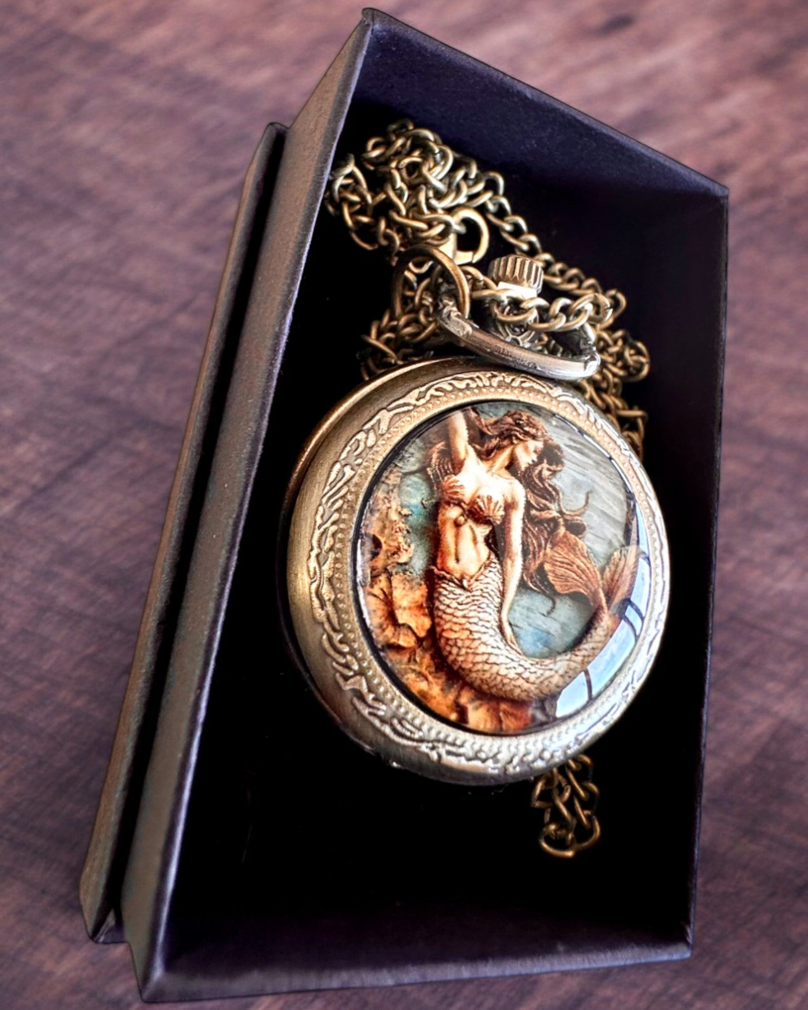 Montre de poche "Syrena Tajemnic", possibilité de personnalisation avec gravure pour cadeau