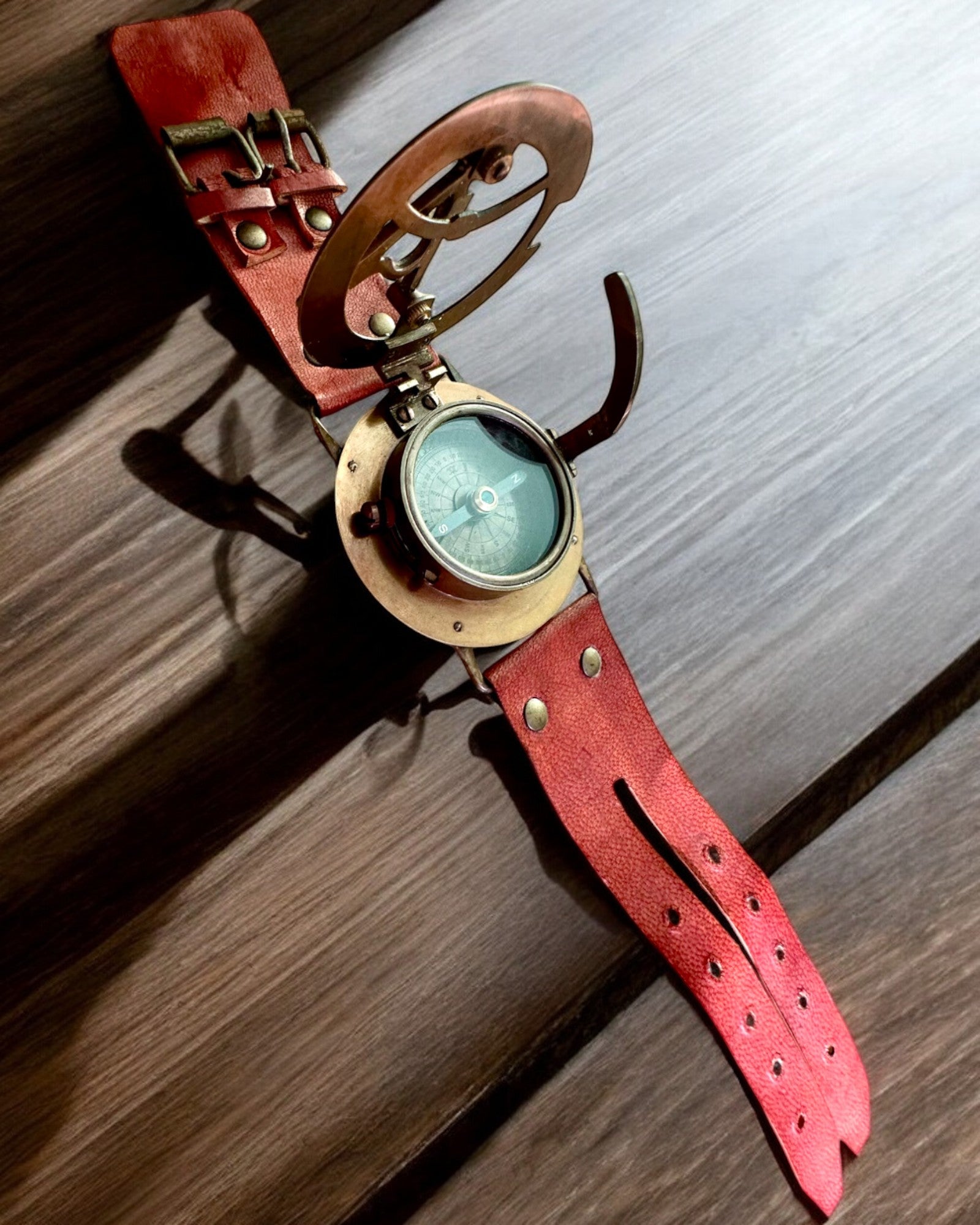 Orologio Solare "Antico Compasso", orologio da polso con bussola, possibilità di personalizzazione con incisione