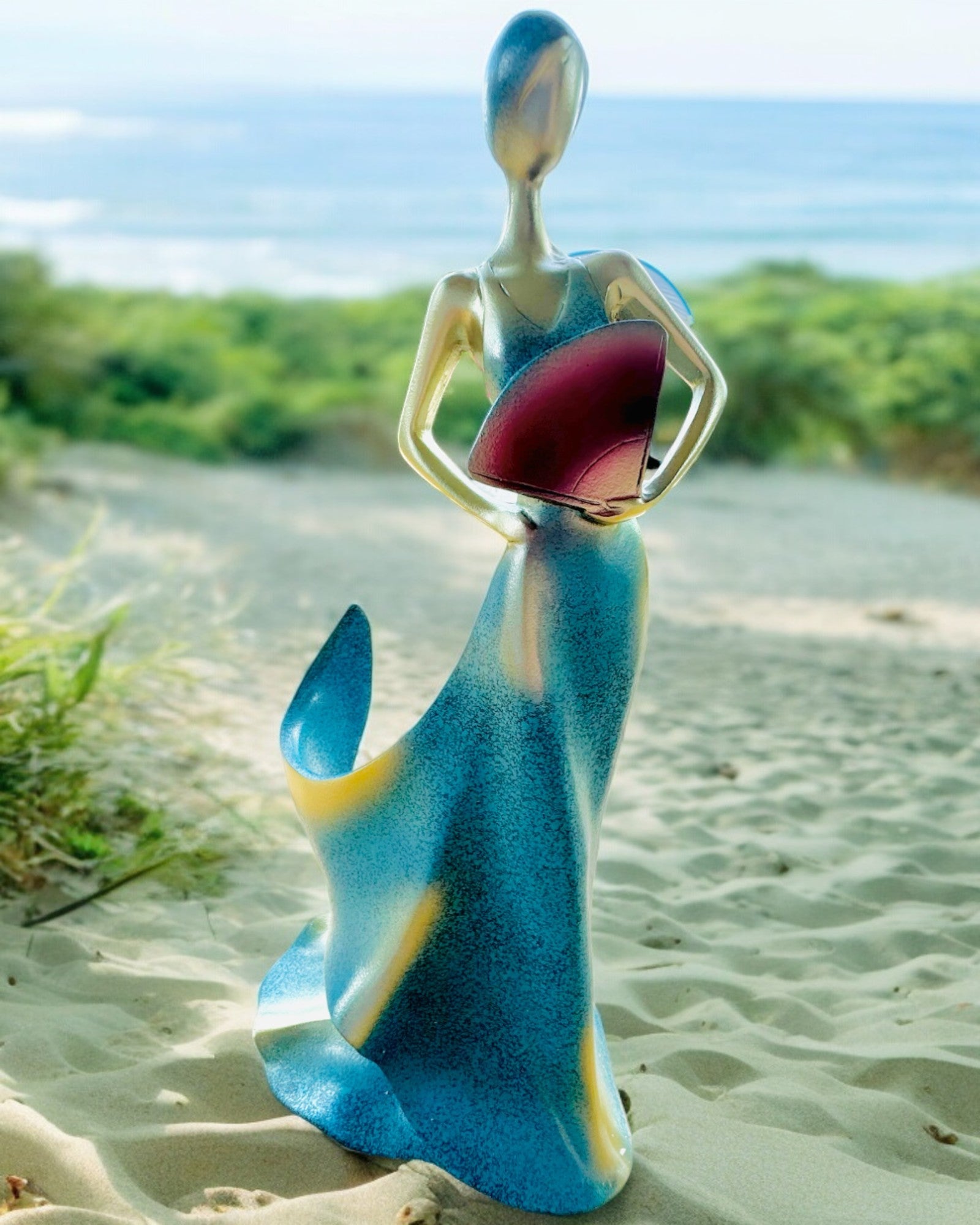 Élégant Porte-Bouteille - Statue de Dame - personnalisation par gravure, 2 variantes au choix