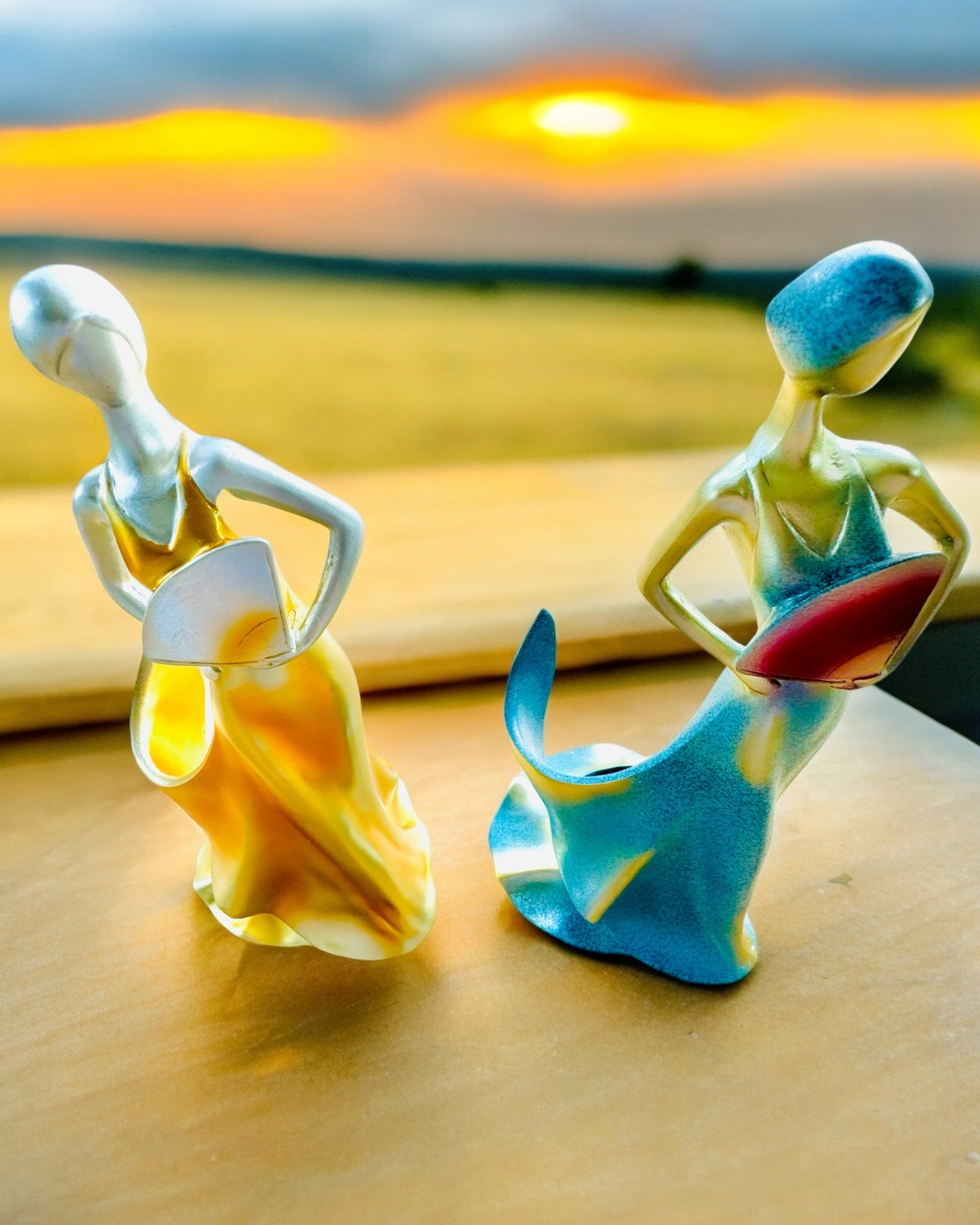 Élégant Porte-Bouteille - Statue de Dame - personnalisation par gravure, 2 variantes au choix