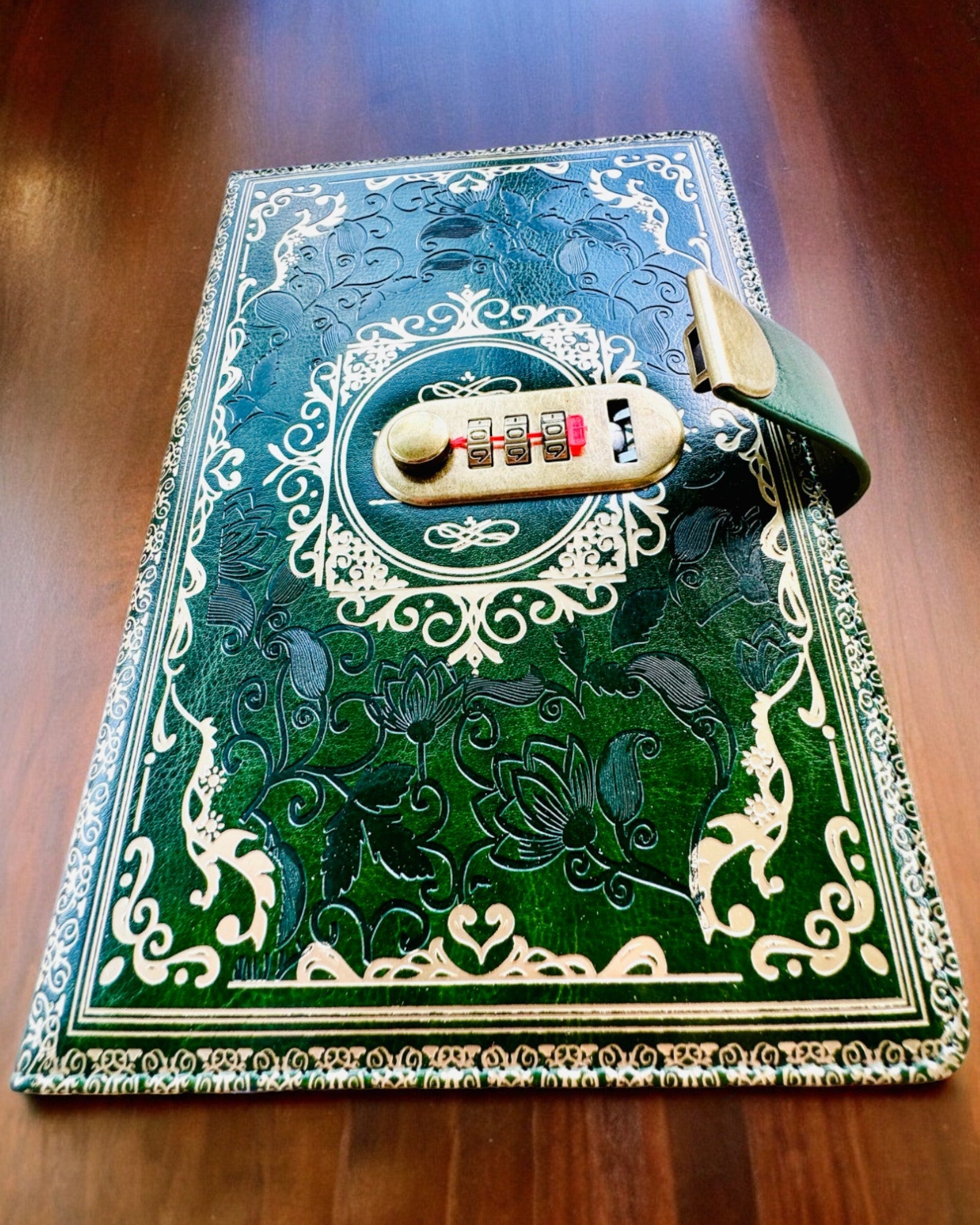 Exclusive Leather Notebook "Sekretnik" A5 with Combination Lock - personalization with engraving