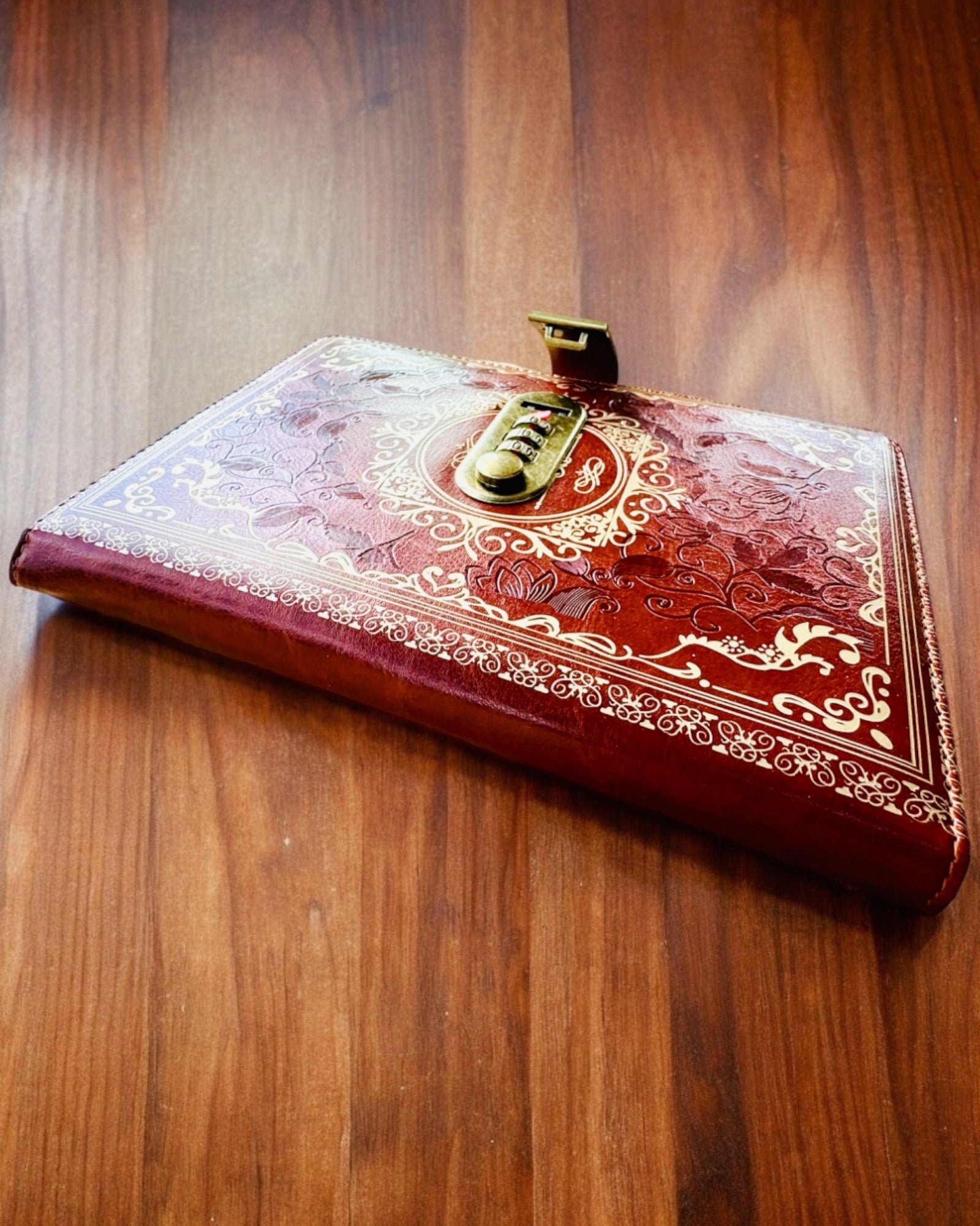 Exclusive Leather Notebook "Sekretnik" A5 with Combination Lock - personalization with engraving