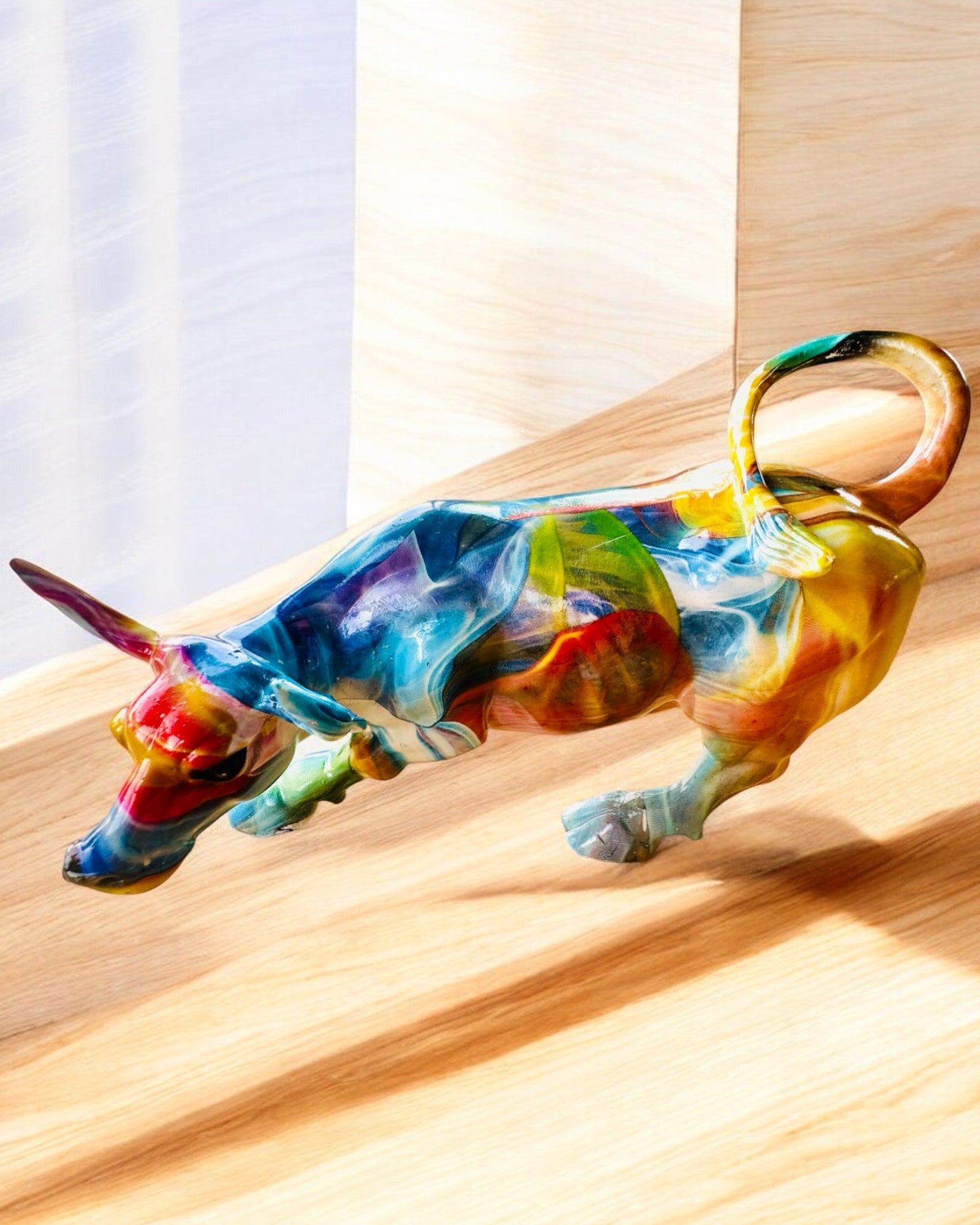 Sculpture Taureau Décoratif "BullArt" – Art Unique avec Option de Gravure - 4 variantes de couleur, pour un cadeau personnalisé