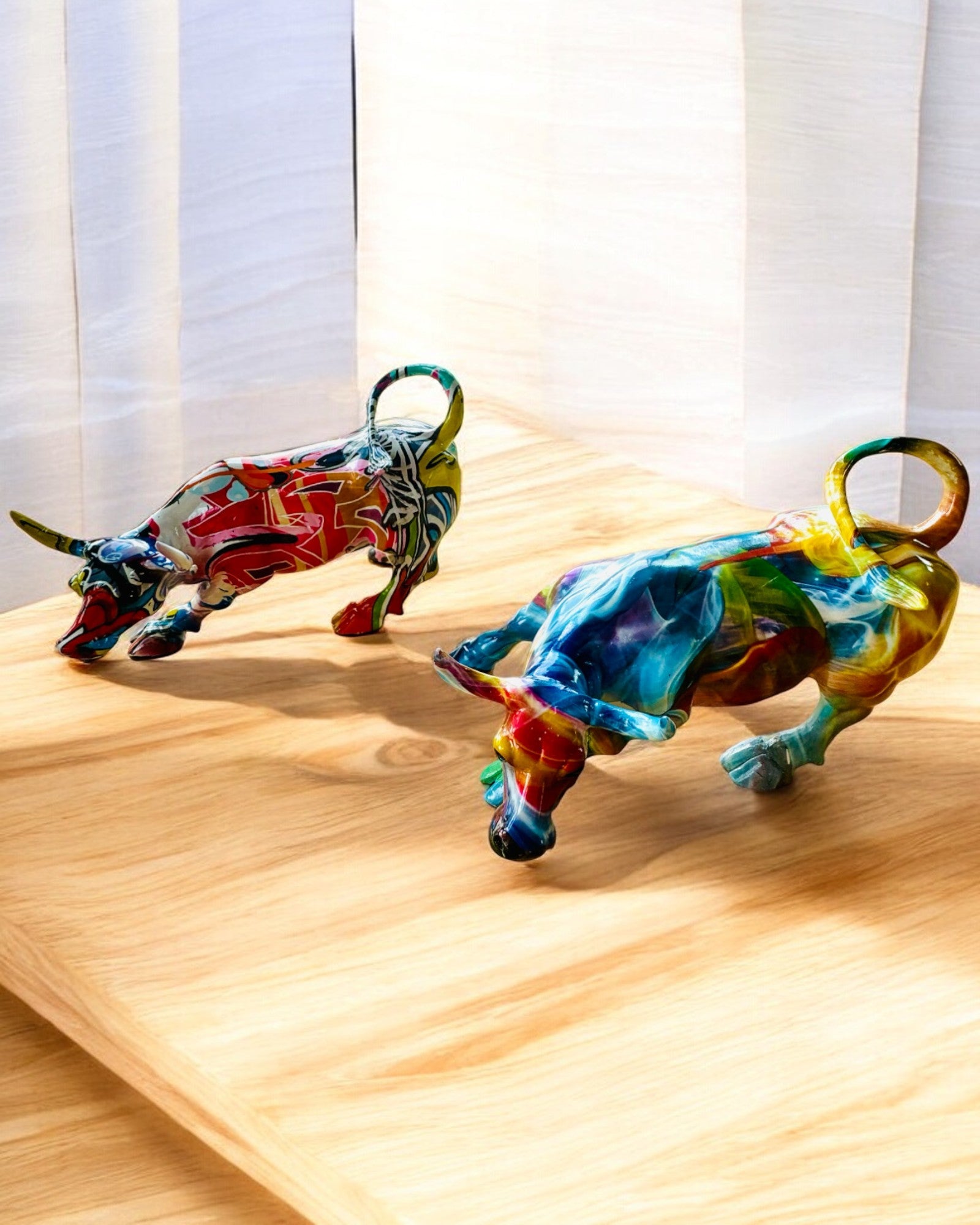 Dekorative Skulptur Stier "BullArt" – Einzigartige Kunst mit Gravuroption - 4 Farbvarianten, als personalisiertes Geschenk