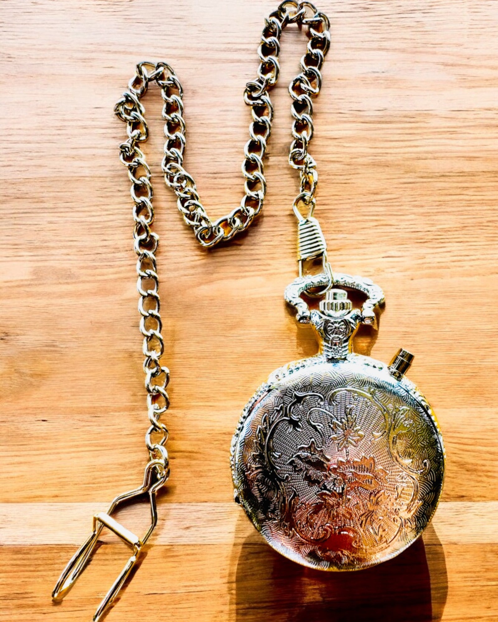 Taschenuhr "Motorrad-Elegant 2" – Gravur als Geschenk, 3 Farbvarianten