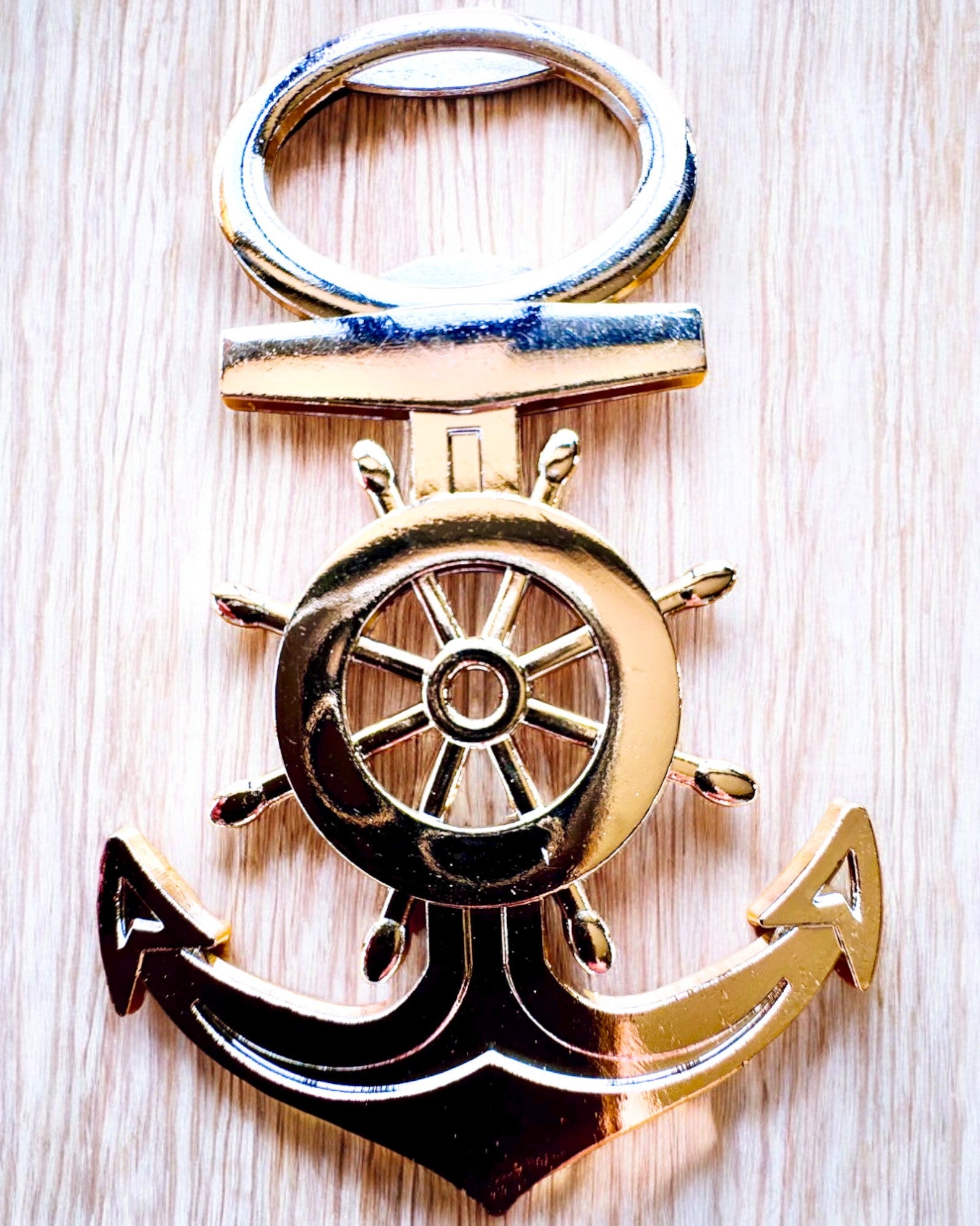 Kapitänsflaschenöffner - personalisierbar mit Gravur, Farbe Silber