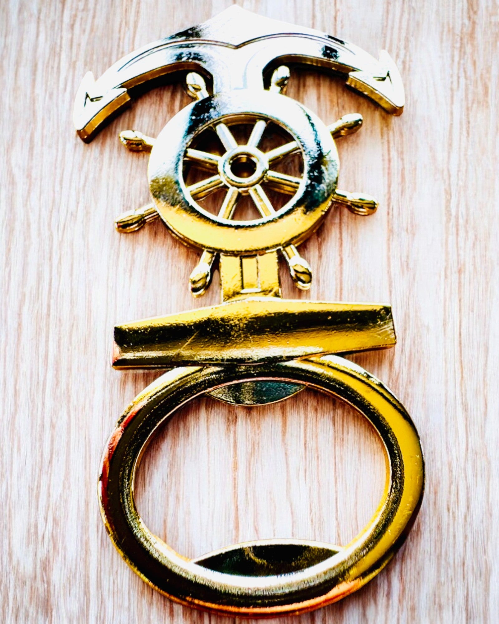 Kapitänsflaschenöffner - personalisierbar mit Gravur, Farbe Silber