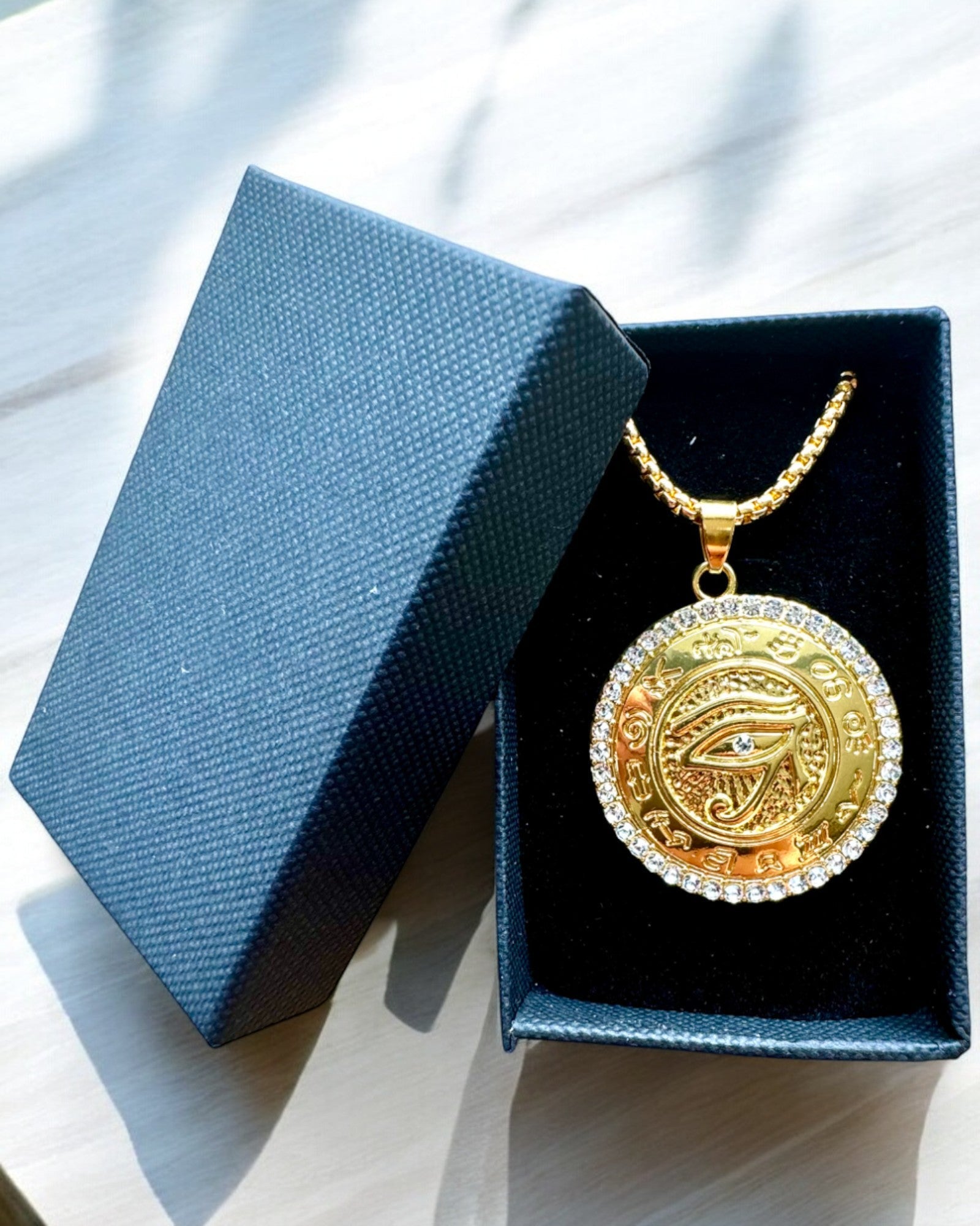 Amulet of Power "Eye of Ra", customizable with engraving for a gift