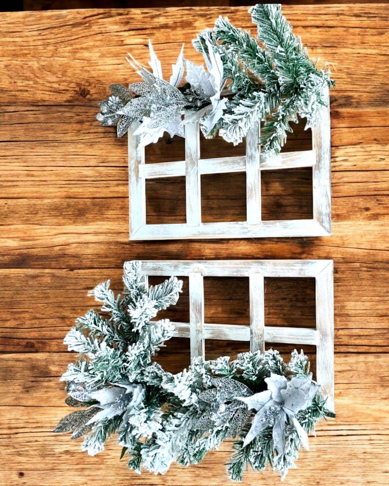 Holiday 2 pcs. Decorative Frames "Winter Glow", customizable with engraving for a gift