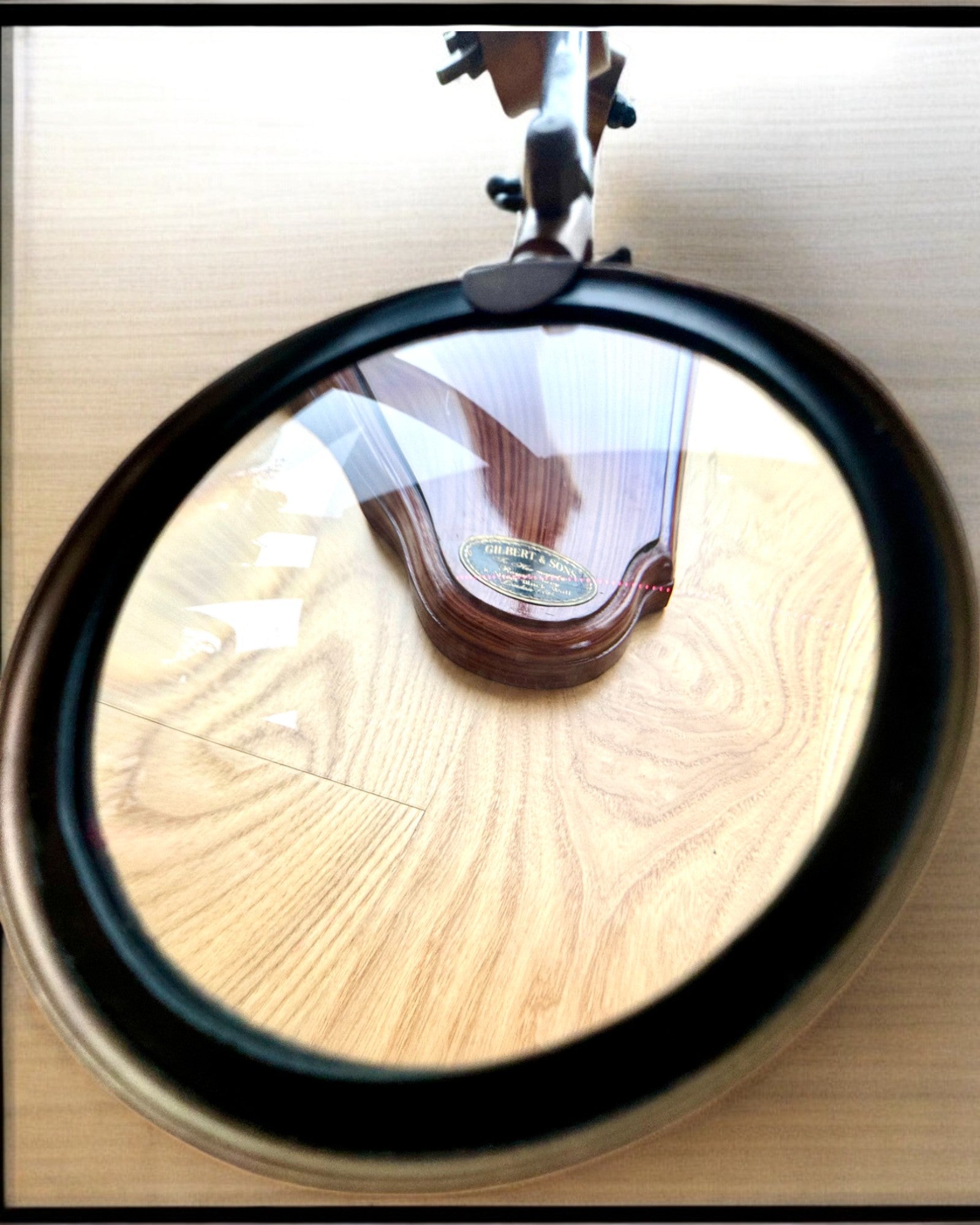 Lente d'ingrandimento artigianale "Royal Magnifier" con base e supporto regolabile - possibilità di personalizzazione con incisione per regalo