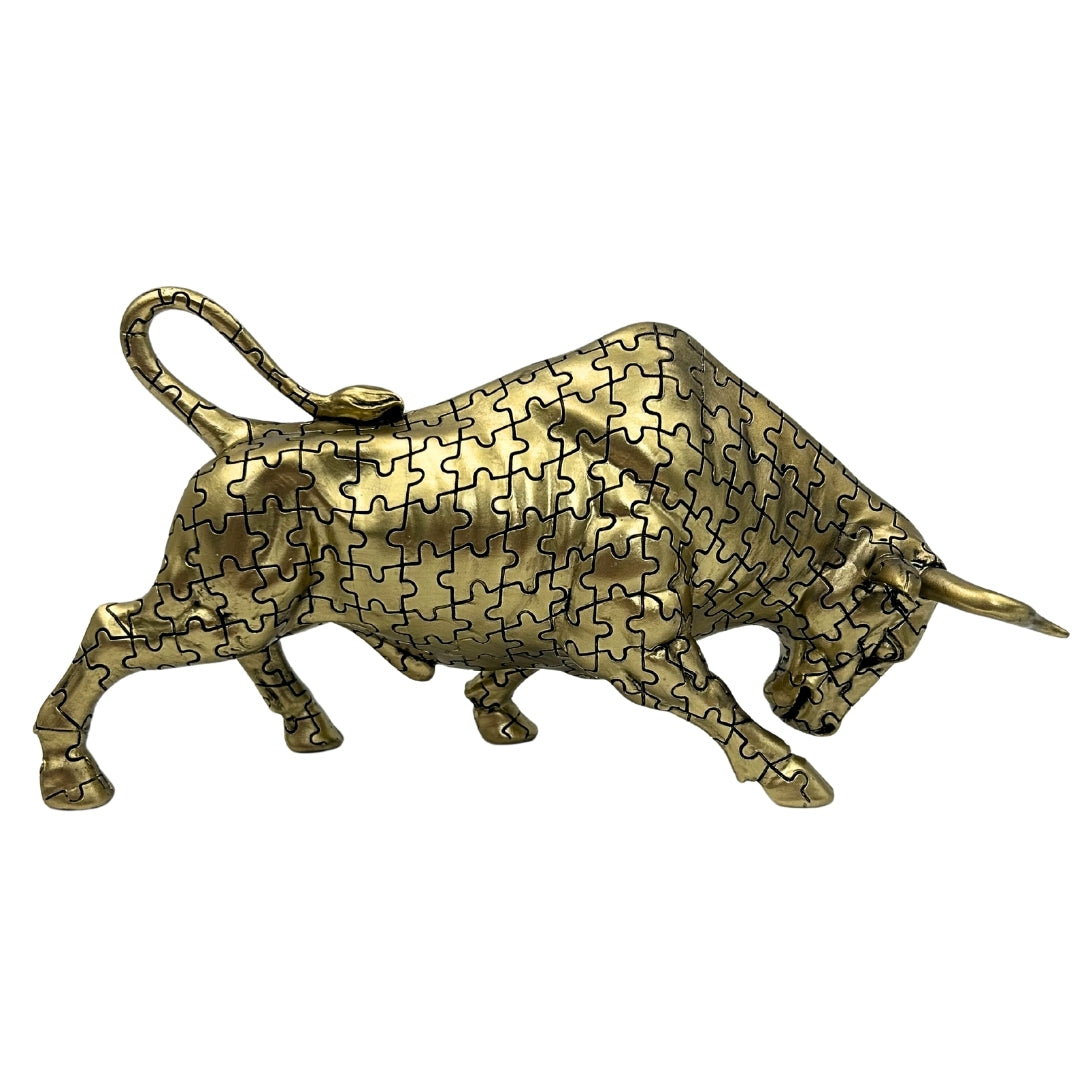 Bull - Gold Decorative Figurine - Symbol of Strength and Wealth - 43111Y1