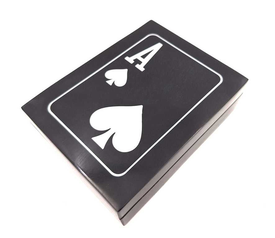 Elegantes Spielkartenset in einer Schachtel aus Harz und MDF - G1228
