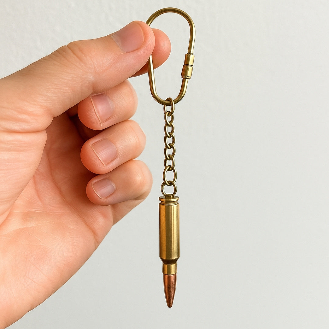 Schlüsselanhänger Patrone Geschoss in eleganter Schachtel - Militärisches Geschenk – KRT18A