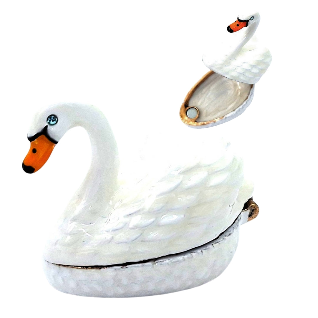 Außergewöhnliches kleines Geschenk-Metallkästchen – Schwan - B0736-02