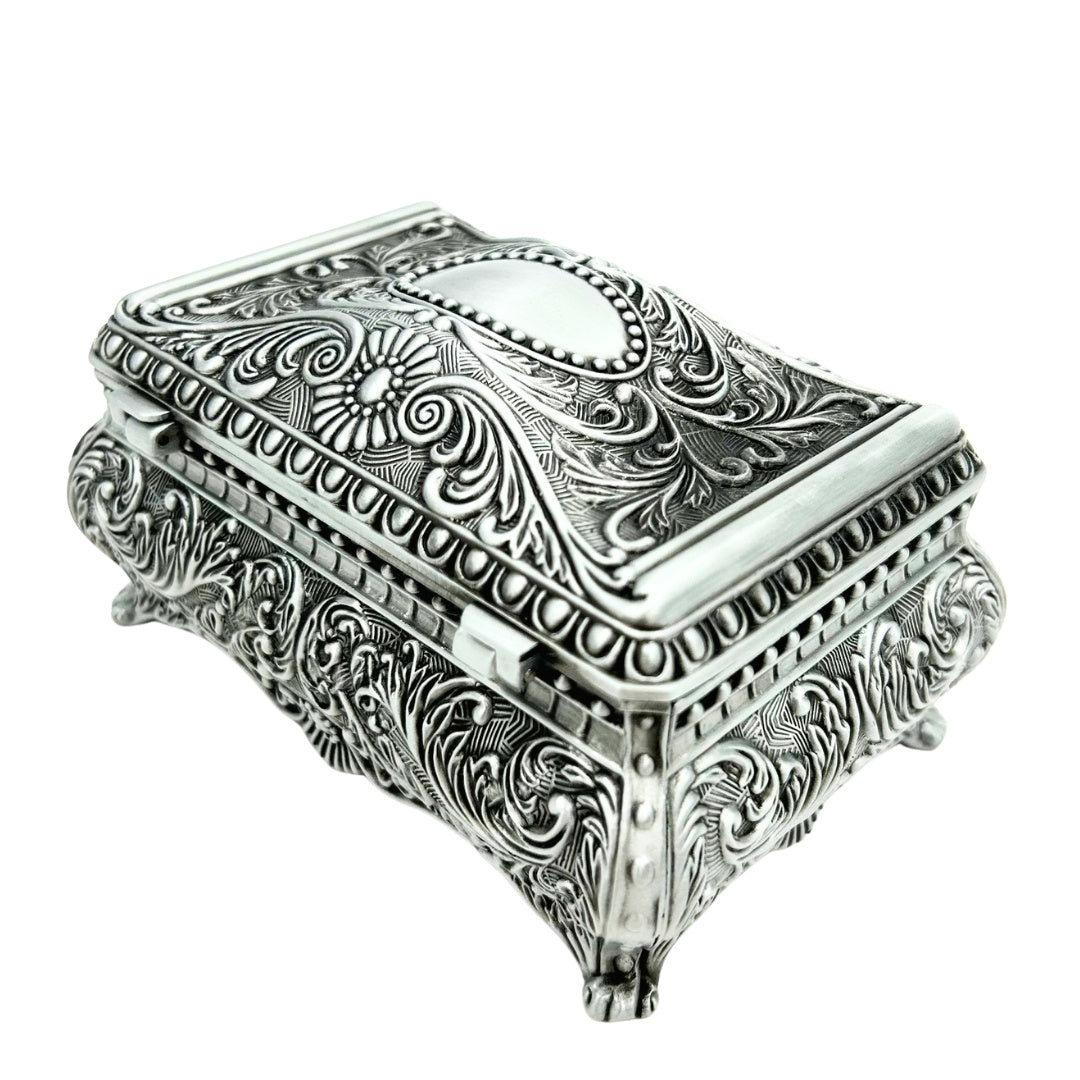 Silberne Metallschatulle für Schmuck – 20-74M