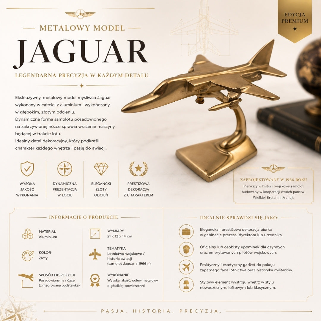 Metallmodell des Kampfflugzeugs Jaguar Flugzeug Geschenk für Piloten – JAG