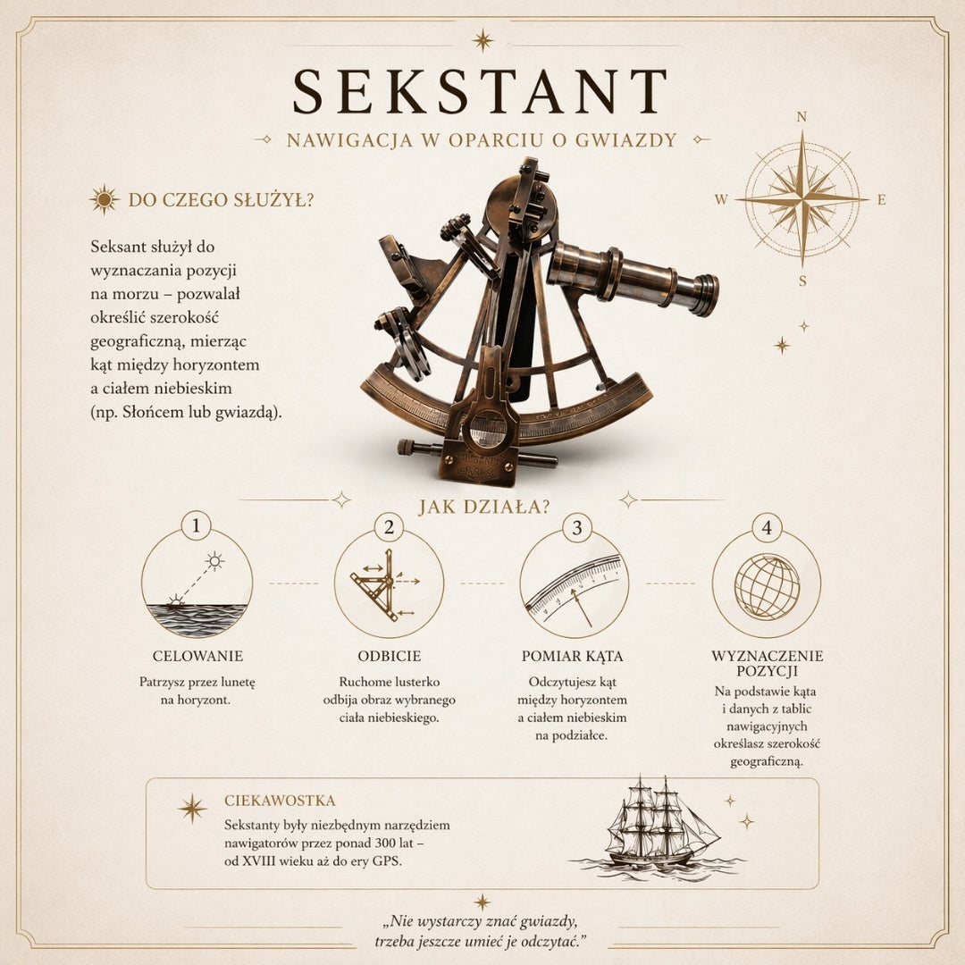 Messingsextant in Holzkasten – Replik - NC1517