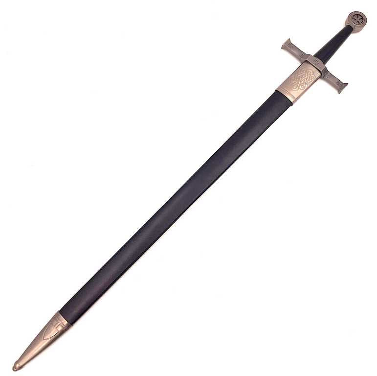 Stählernes Ritterschwert 84 cm in Scheide - Replik - SW-114