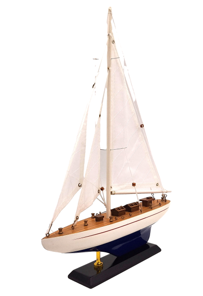 Holzmodell einer Yacht, Höhe 42cm – M1