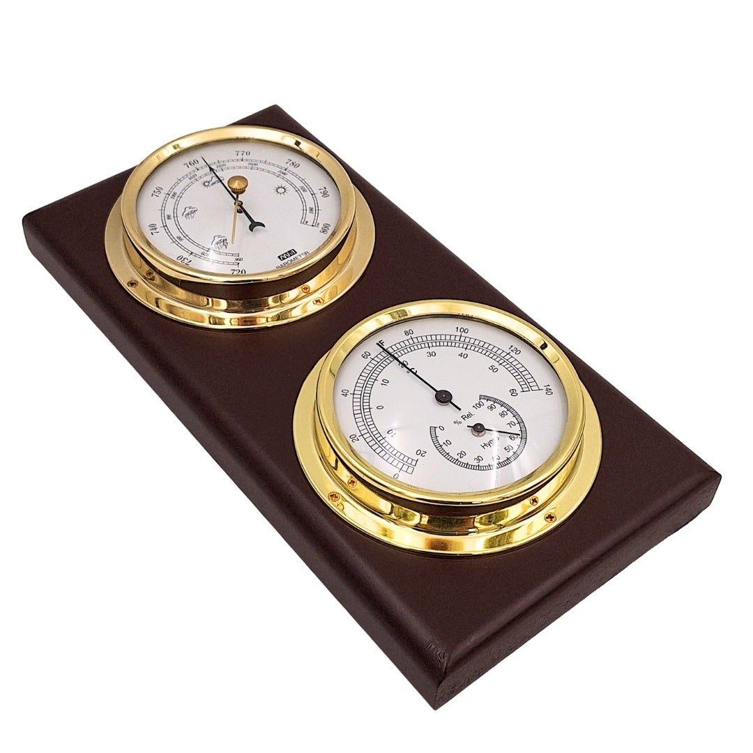 Wetterstation Thermometer Barometer Hygrometer Groß Analog - 30.3915A