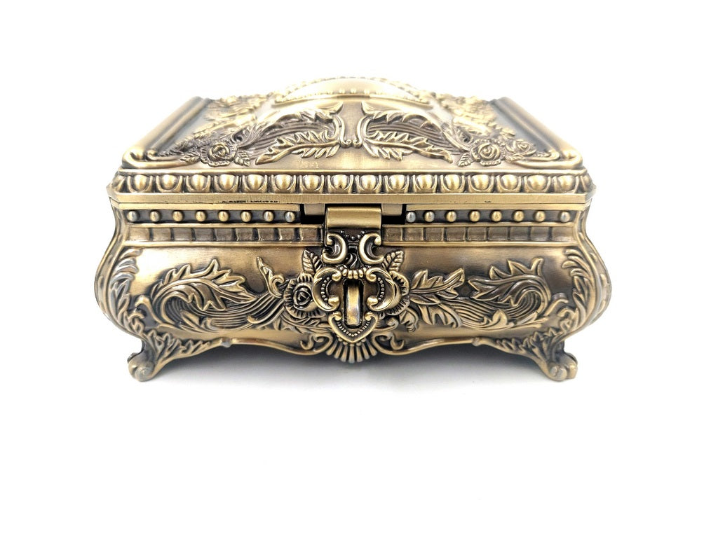 Goldene Metallschatulle - 21-20L