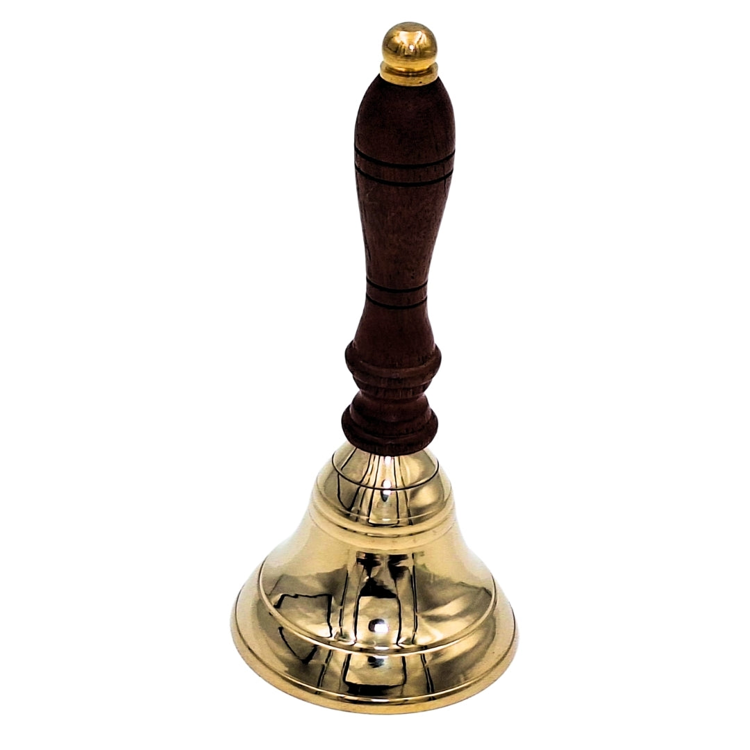 Messing-Handglocke mit Holzgriff – Retro – HB70/3