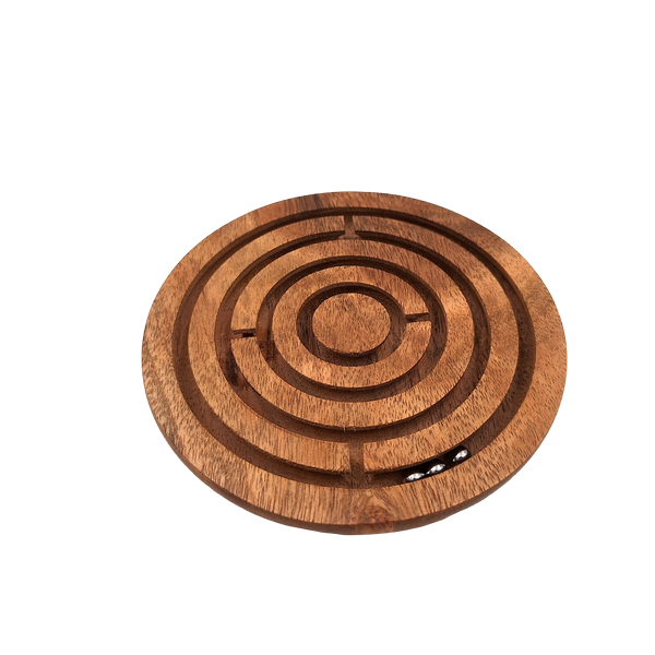 Denk- und Geschicklichkeitsspiel Kugeln im Labyrinth aus Holz - DNU-005