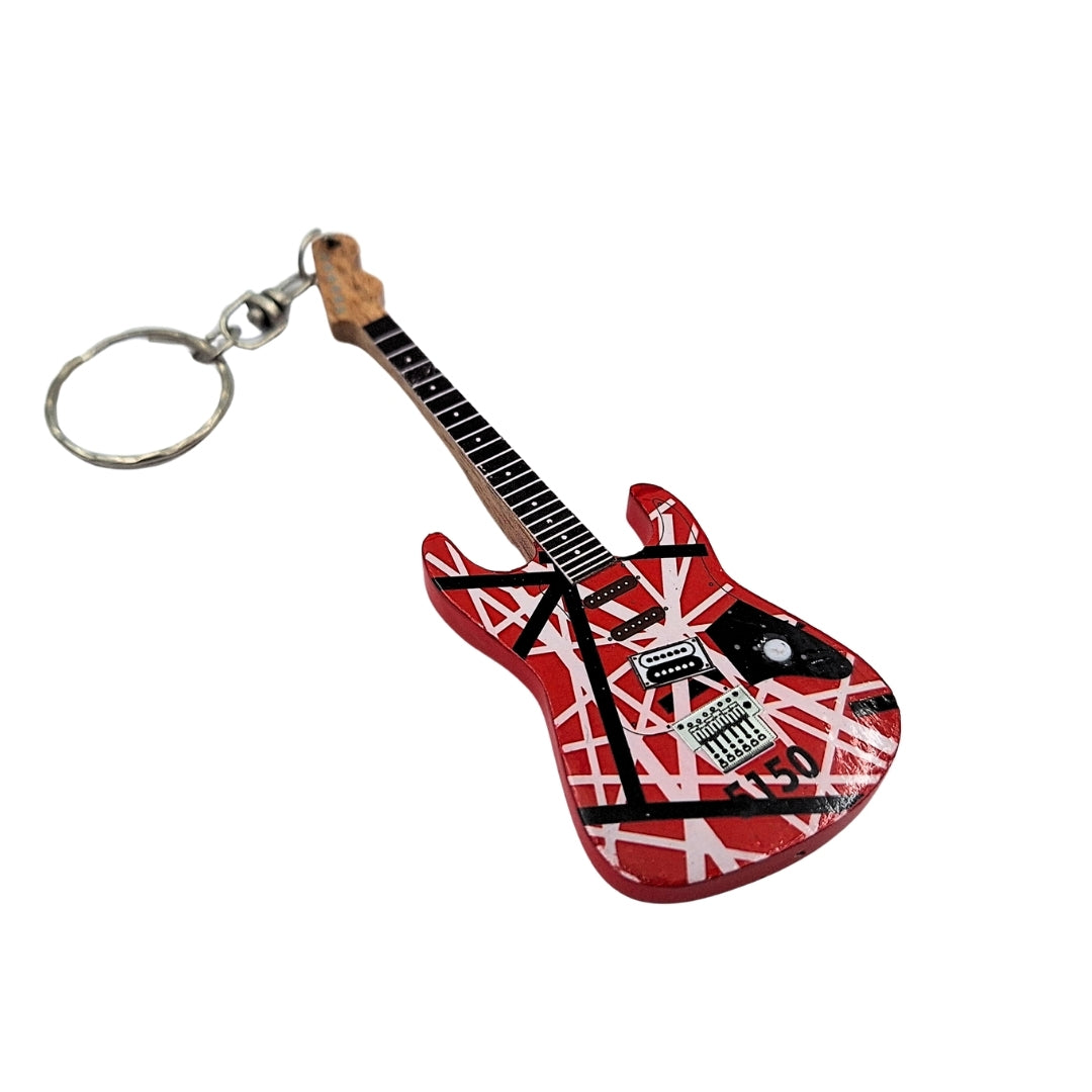 Schlüsselanhänger – Van-Halen-Gitarre – Schlüsselanhänger für Rockfans – EGK-1167