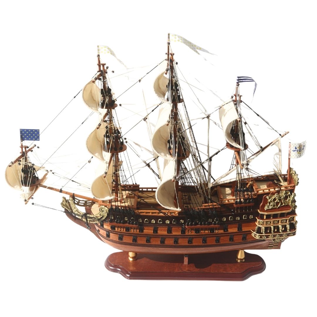 Luxuriöses Segelschiffmodell des Schiffs Soleil Royal 65cm - SOL6, Möglichkeit zur Personalisierung durch Gravur