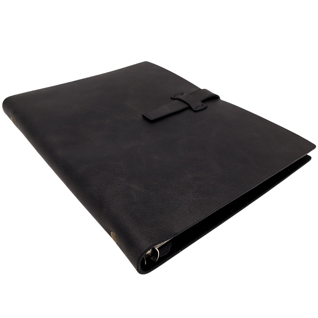 Elegantes Leder-Notizbuch A5 Vintage Retro mit Verschluss – Tagebuch Journal – EE4